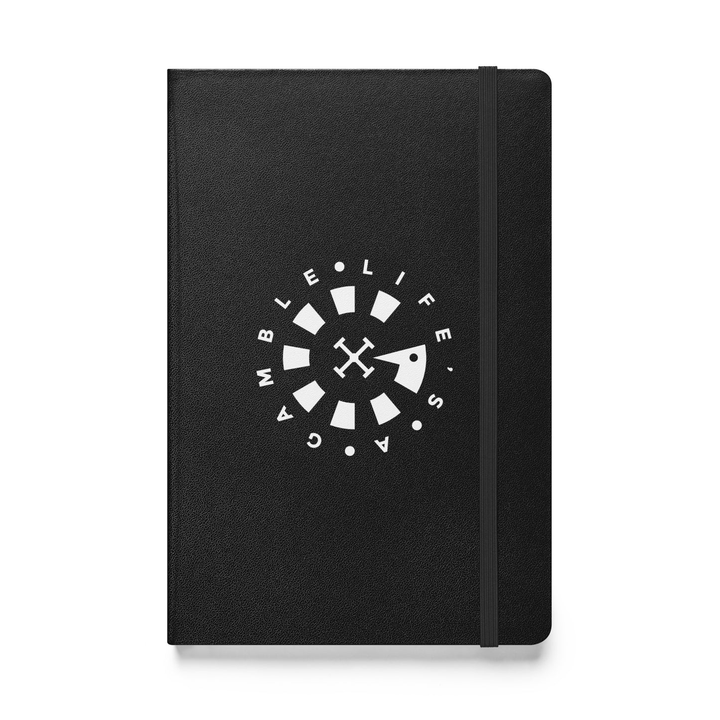 LAG Life’s A Gamble Circle White Hardcover bound notebook