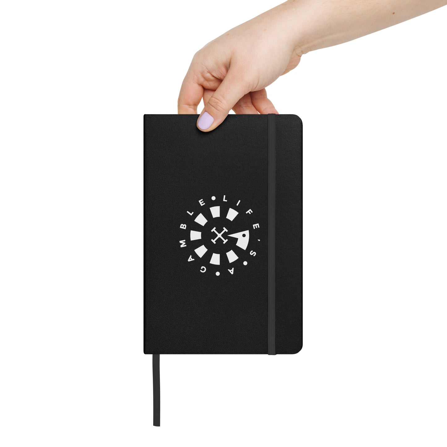 LAG Life’s A Gamble Circle White Hardcover bound notebook
