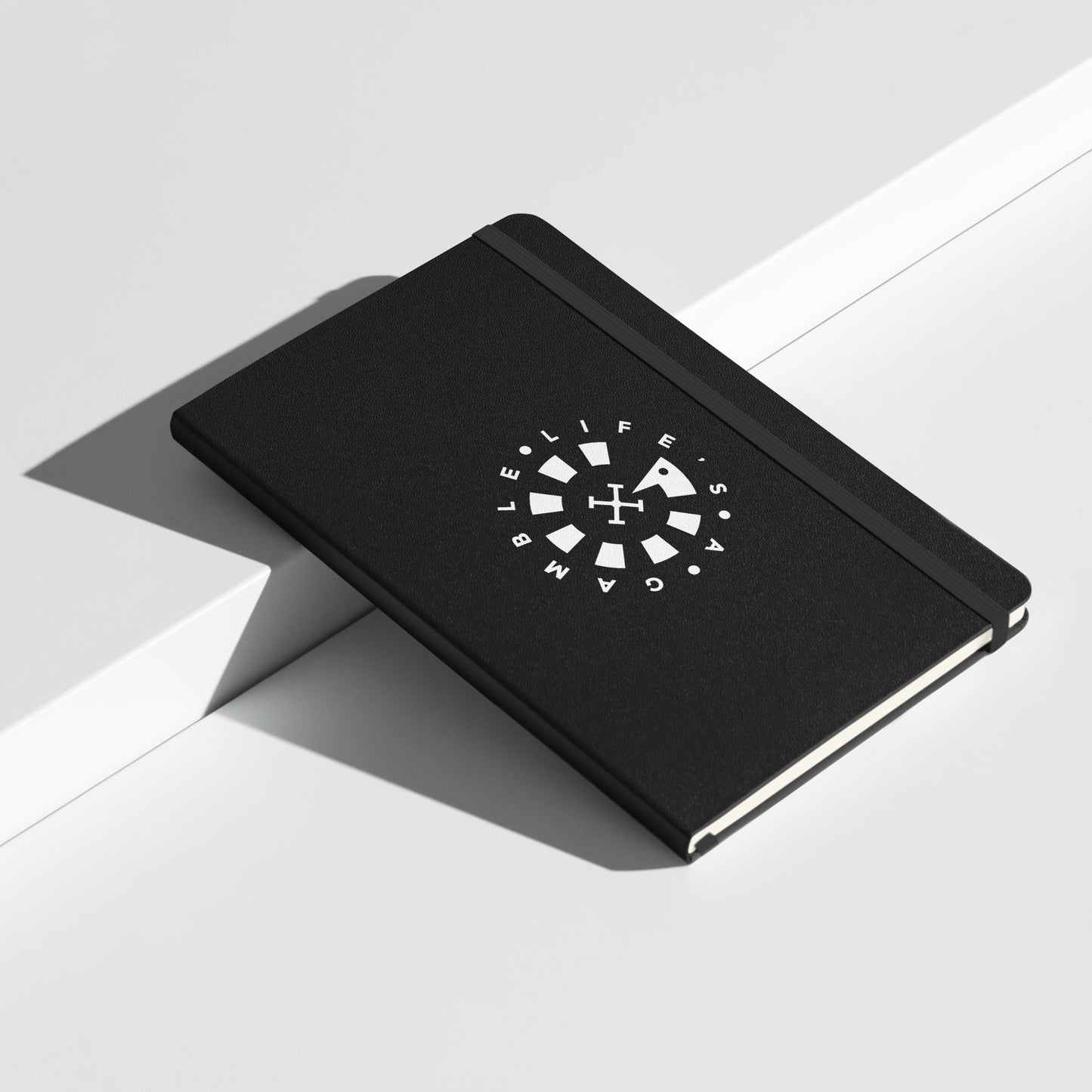 LAG Life’s A Gamble Circle White Hardcover bound notebook