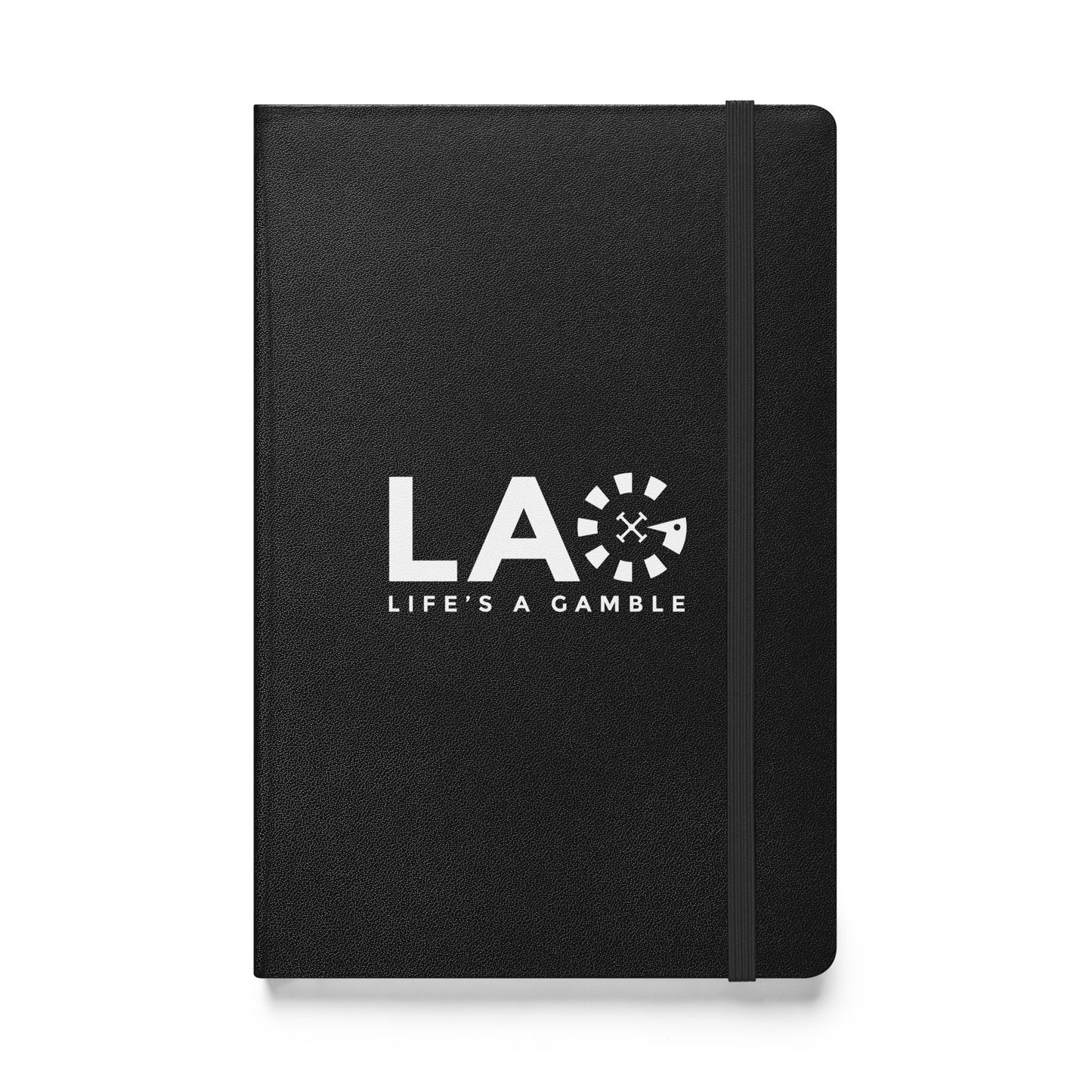LAG Life’s A Gamble White Hardcover bound notebook