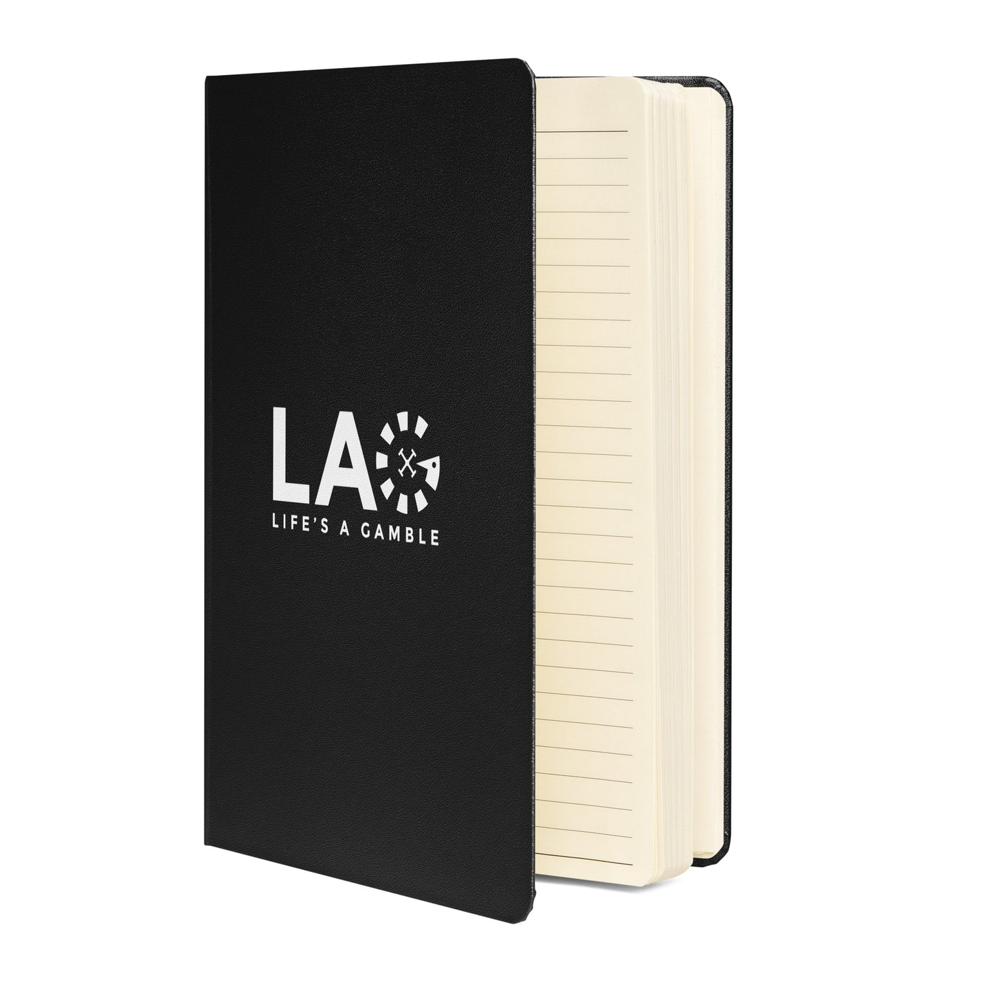 LAG Life’s A Gamble White Hardcover bound notebook