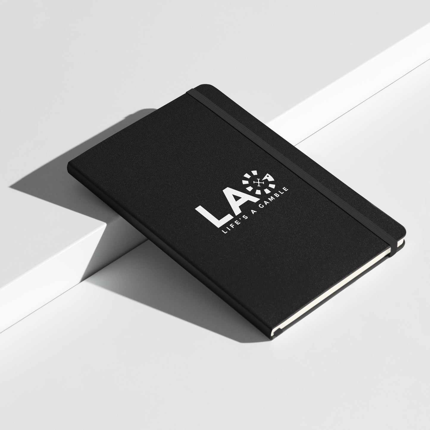 LAG Life’s A Gamble White Hardcover bound notebook