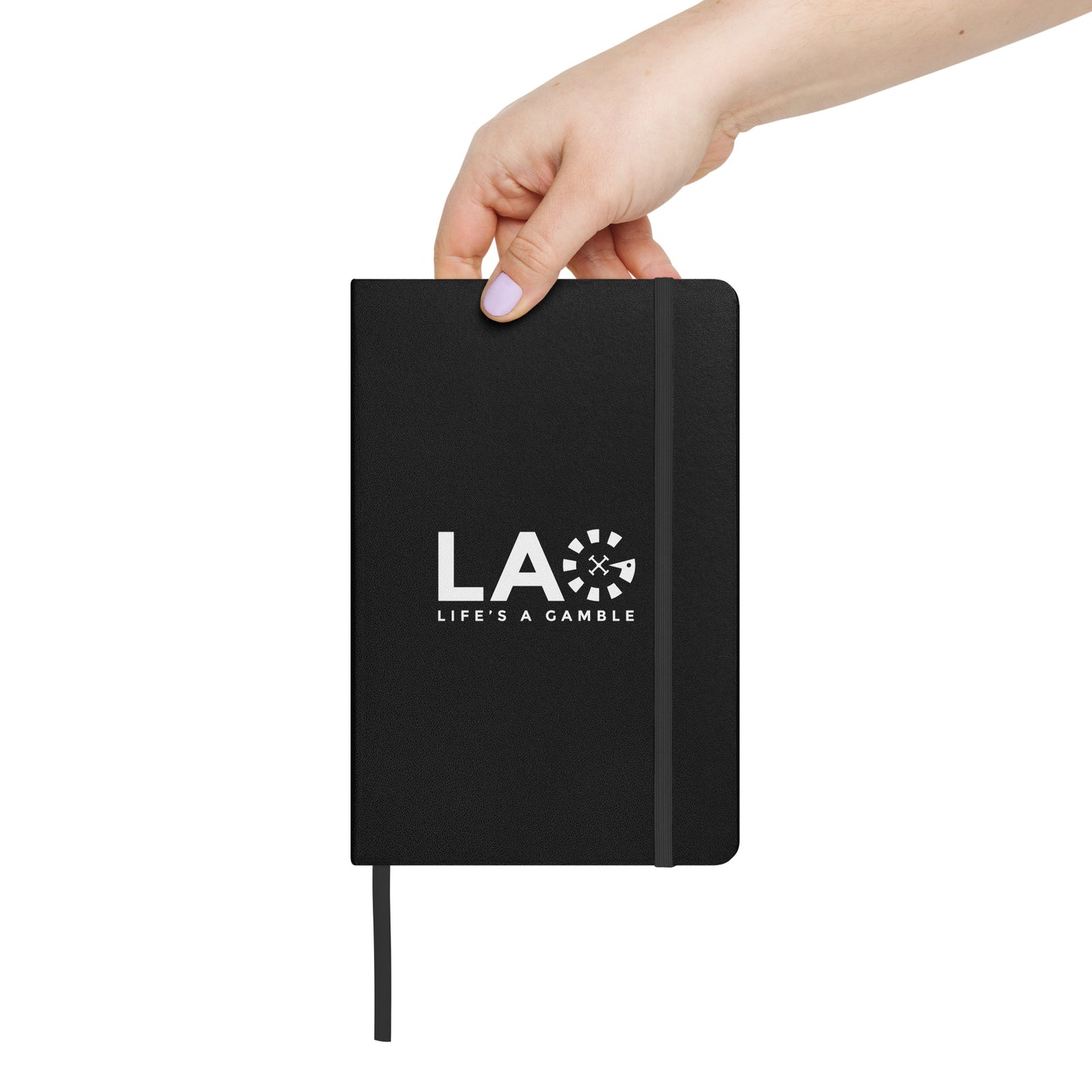 LAG Life’s A Gamble White Hardcover bound notebook