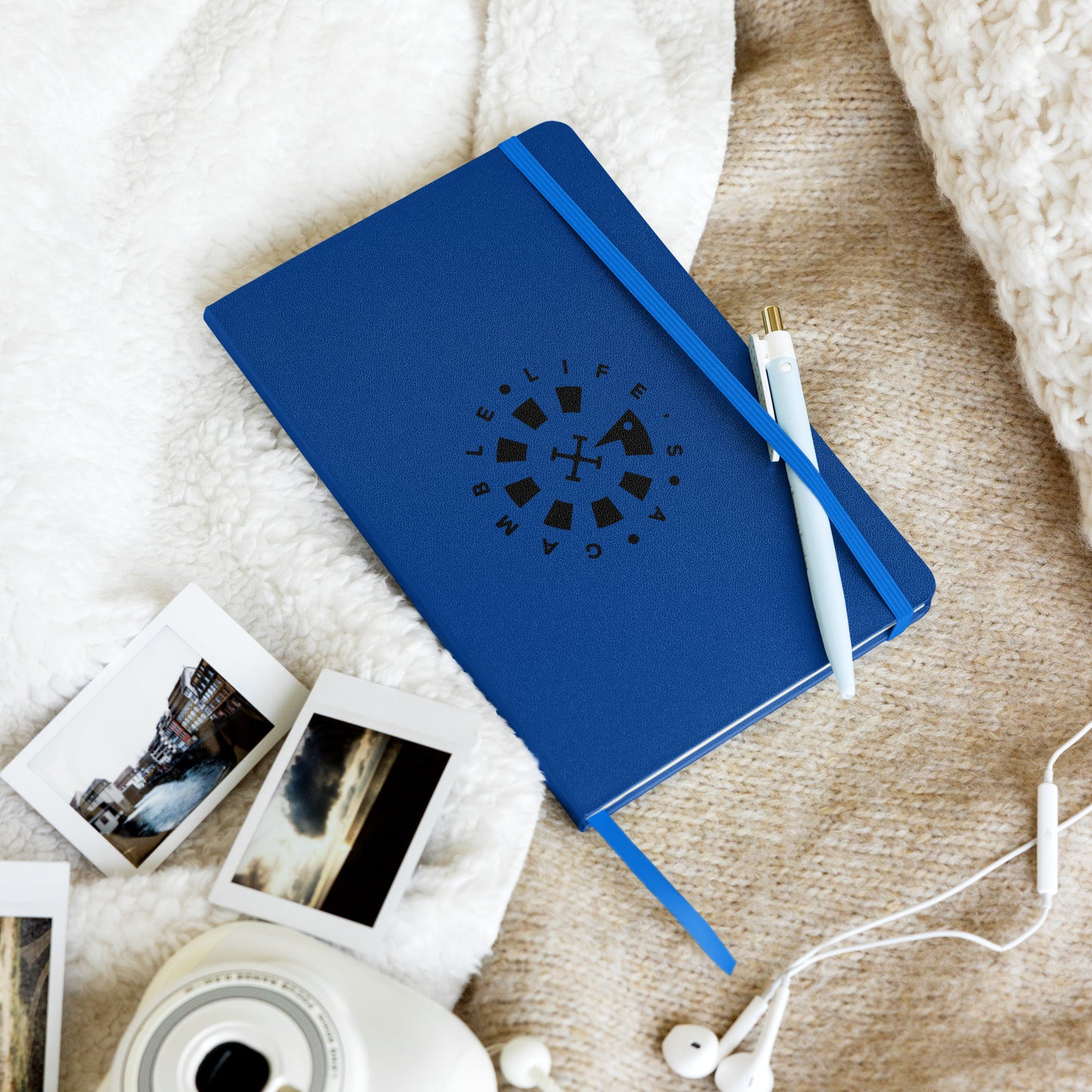 LAG Life’s A Gamble Circle Black Hardcover bound notebook