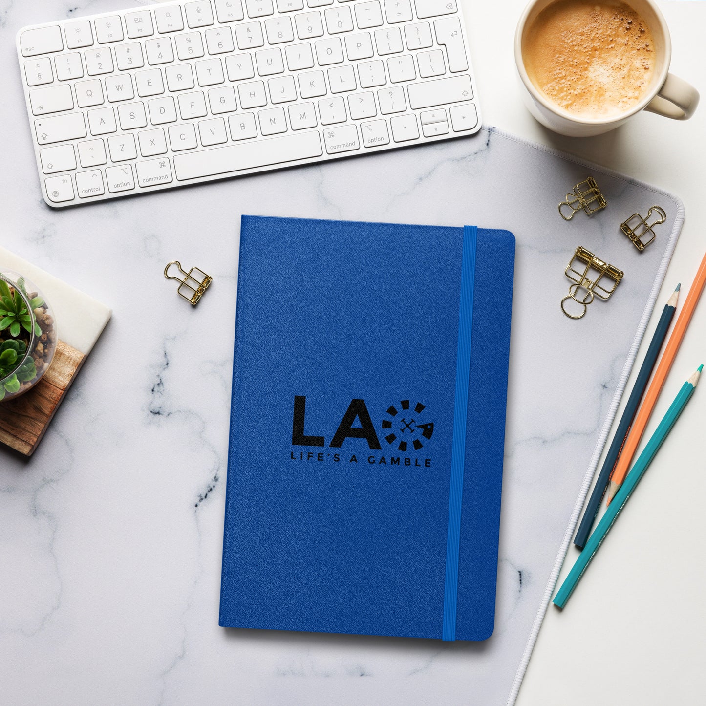 LAG Life’s A Gamble Black Hardcover bound notebook