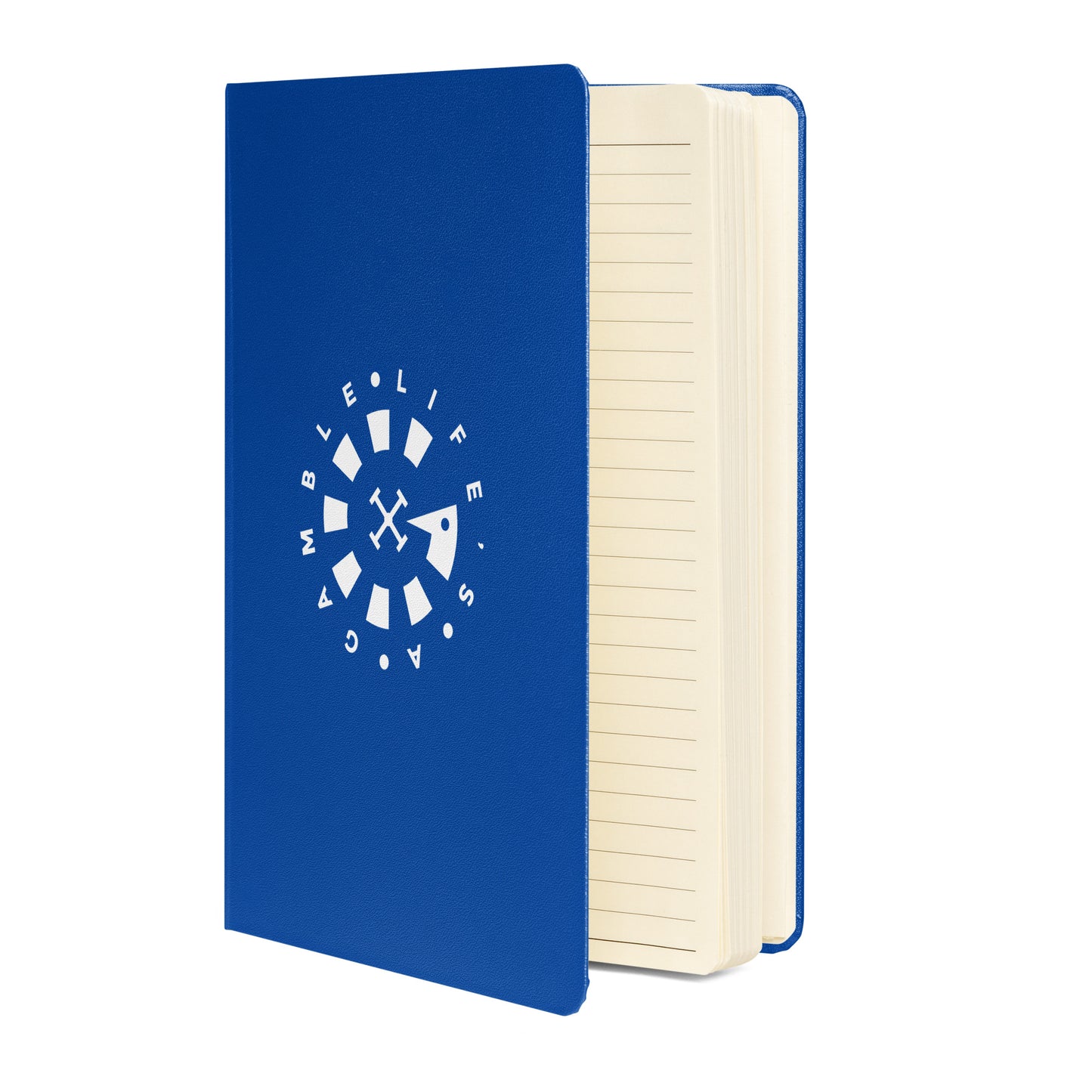 LAG Life’s A Gamble Circle White Hardcover bound notebook