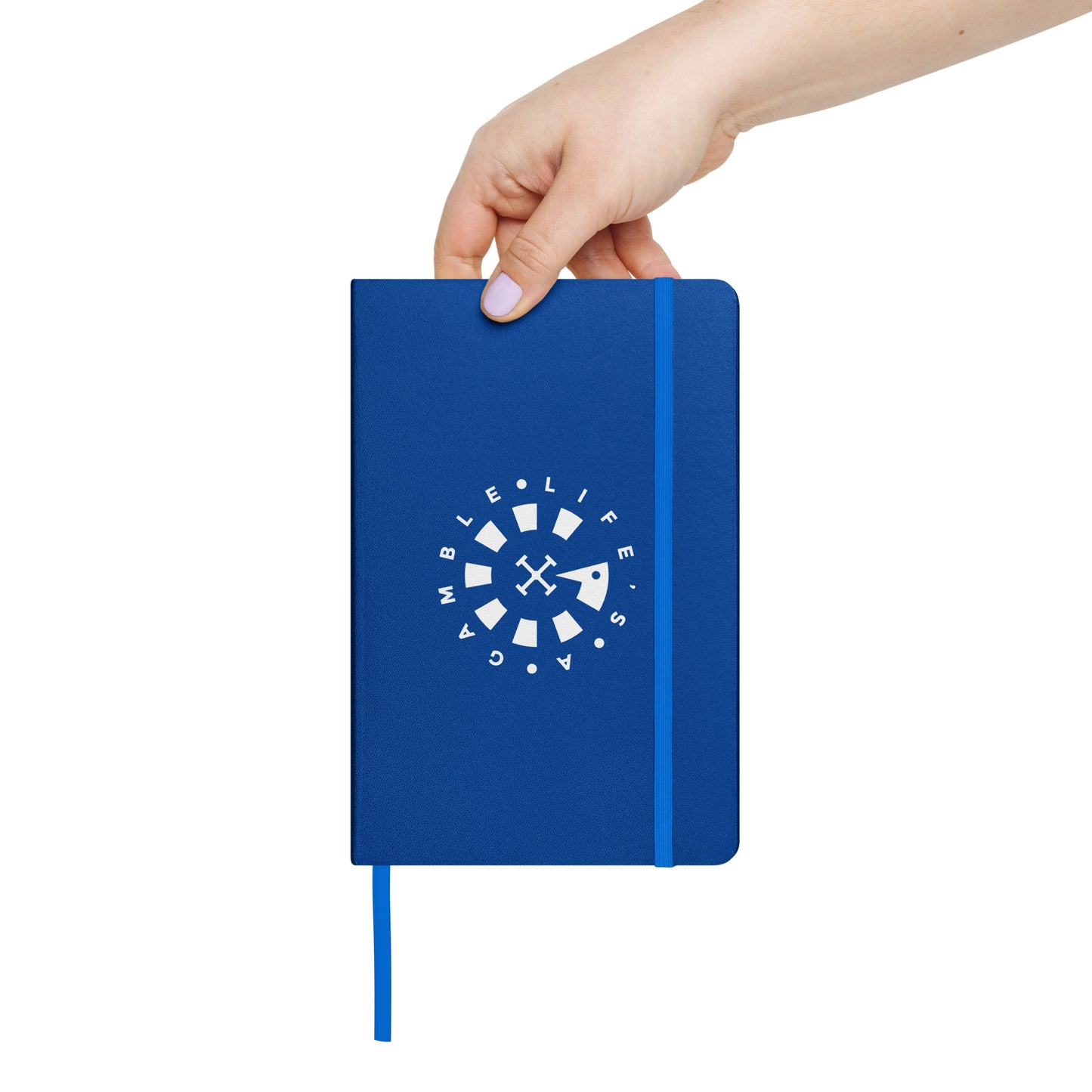LAG Life’s A Gamble Circle White Hardcover bound notebook