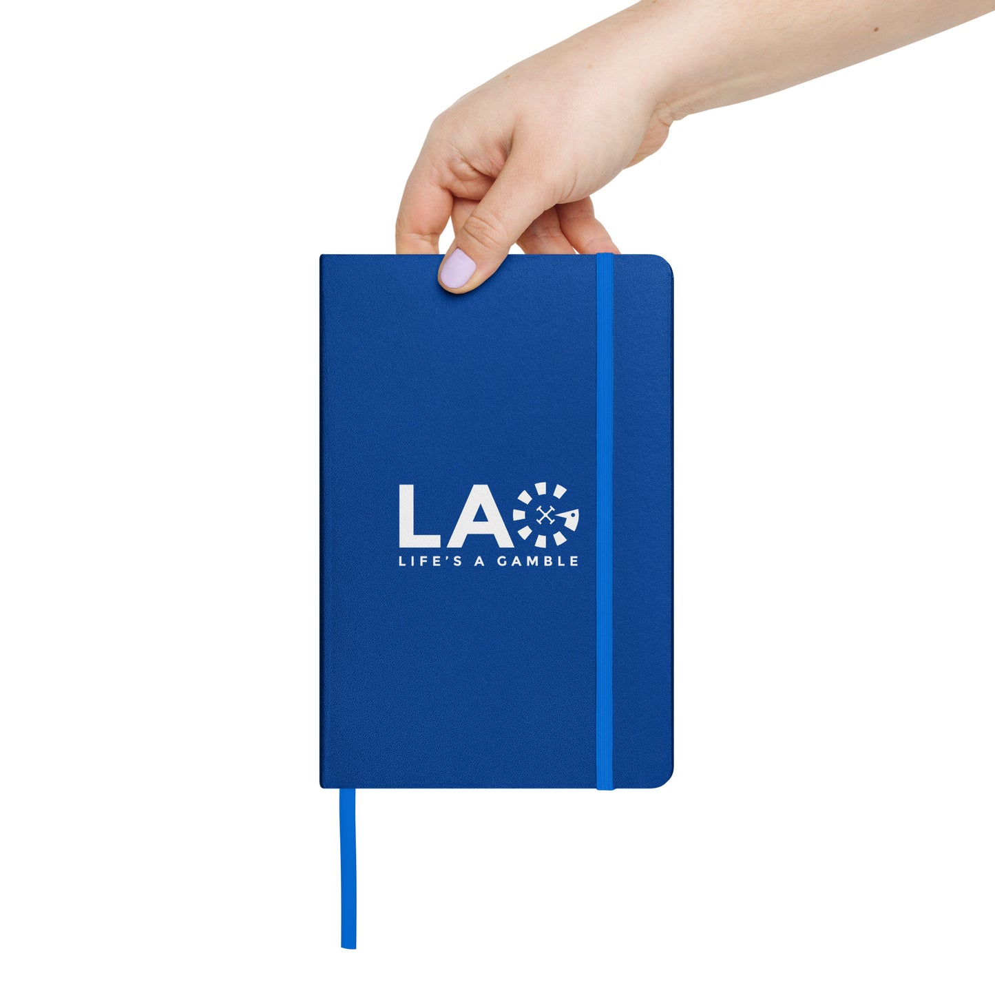 LAG Life’s A Gamble White Hardcover bound notebook