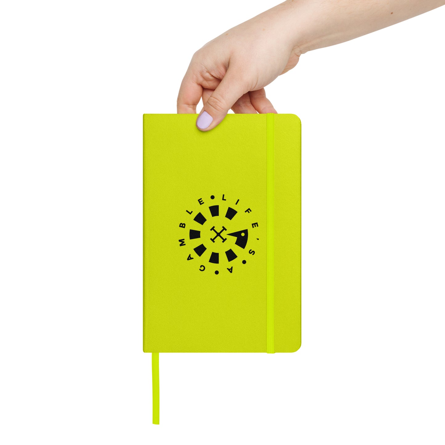 LAG Life’s A Gamble Circle Black Hardcover bound notebook