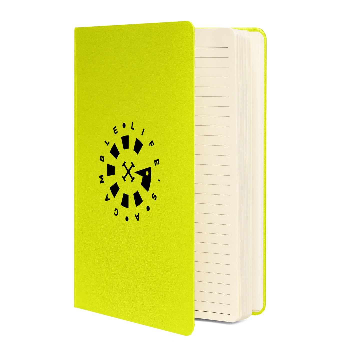 LAG Life’s A Gamble Circle Black Hardcover bound notebook