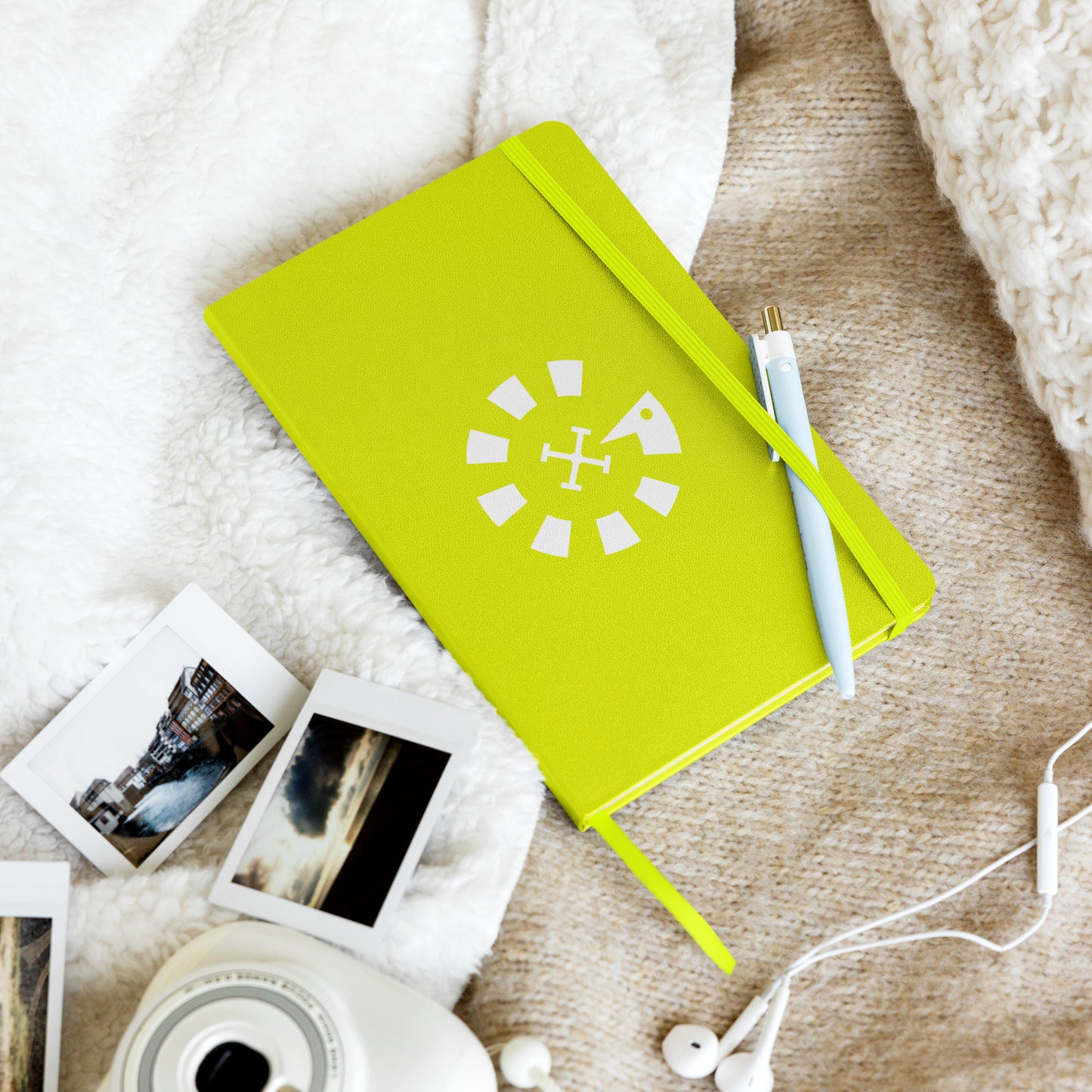 Big G White Hardcover bound notebook