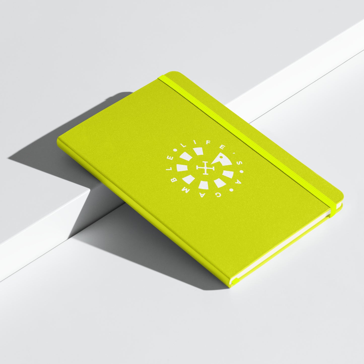 LAG Life’s A Gamble Circle White Hardcover bound notebook