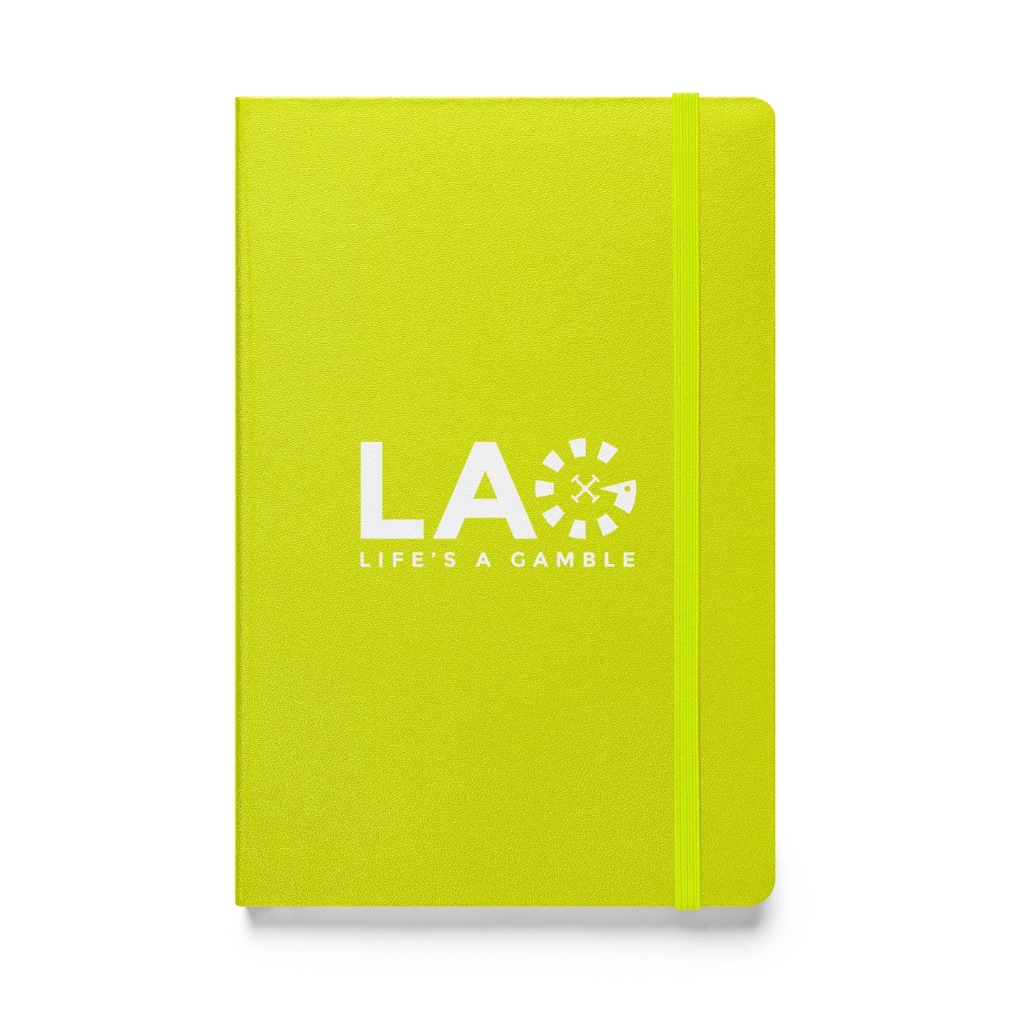 LAG Life’s A Gamble White Hardcover bound notebook