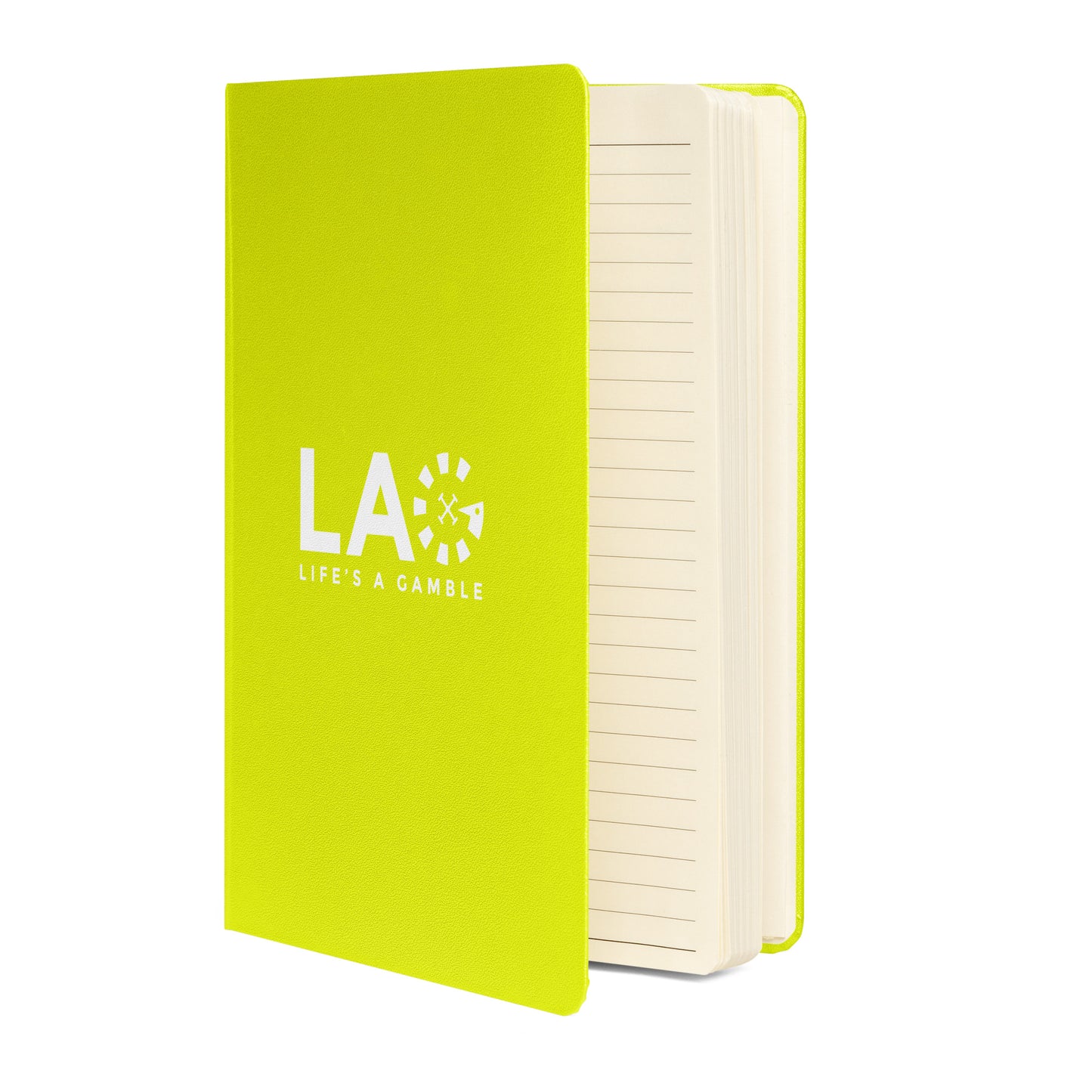 LAG Life’s A Gamble White Hardcover bound notebook