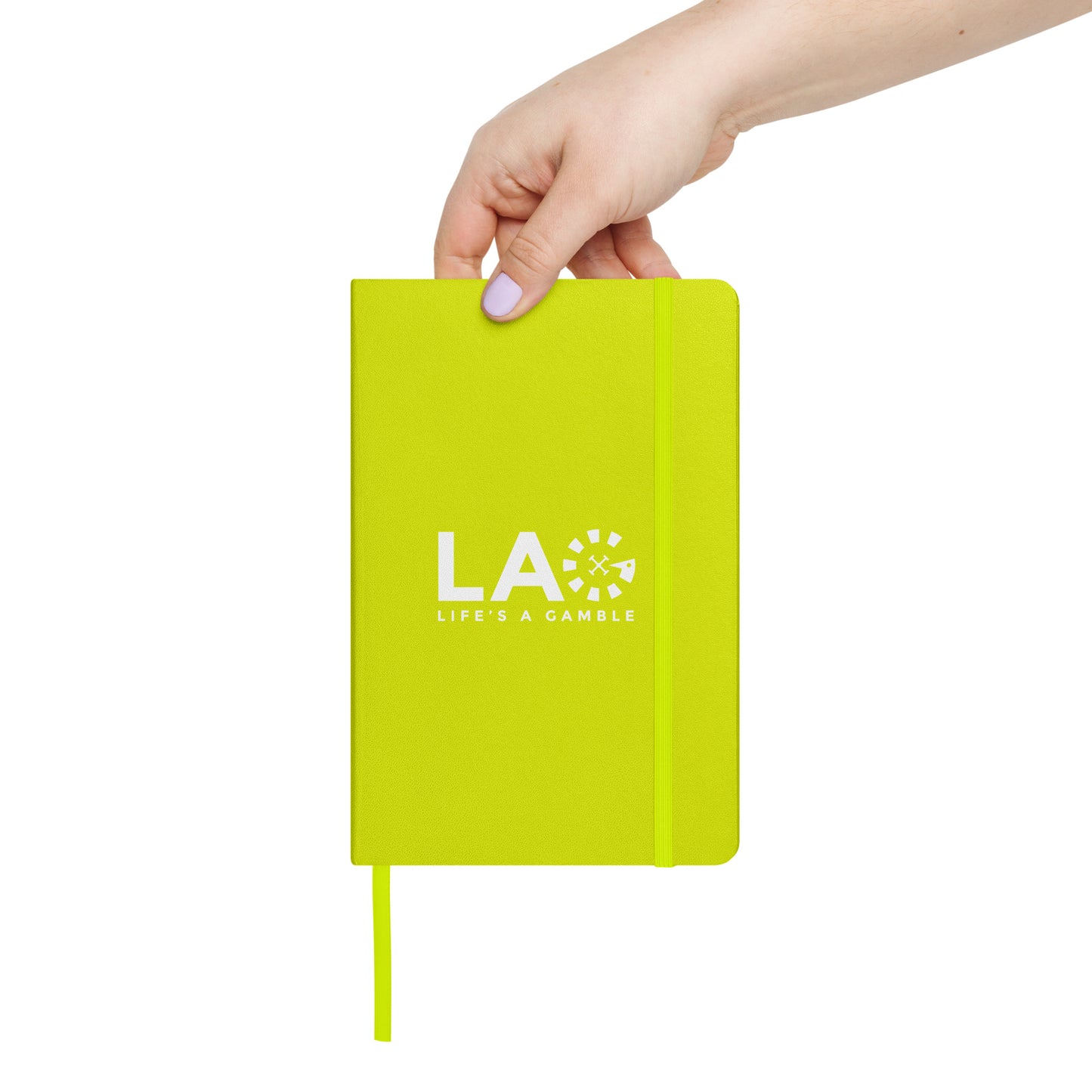 LAG Life’s A Gamble White Hardcover bound notebook