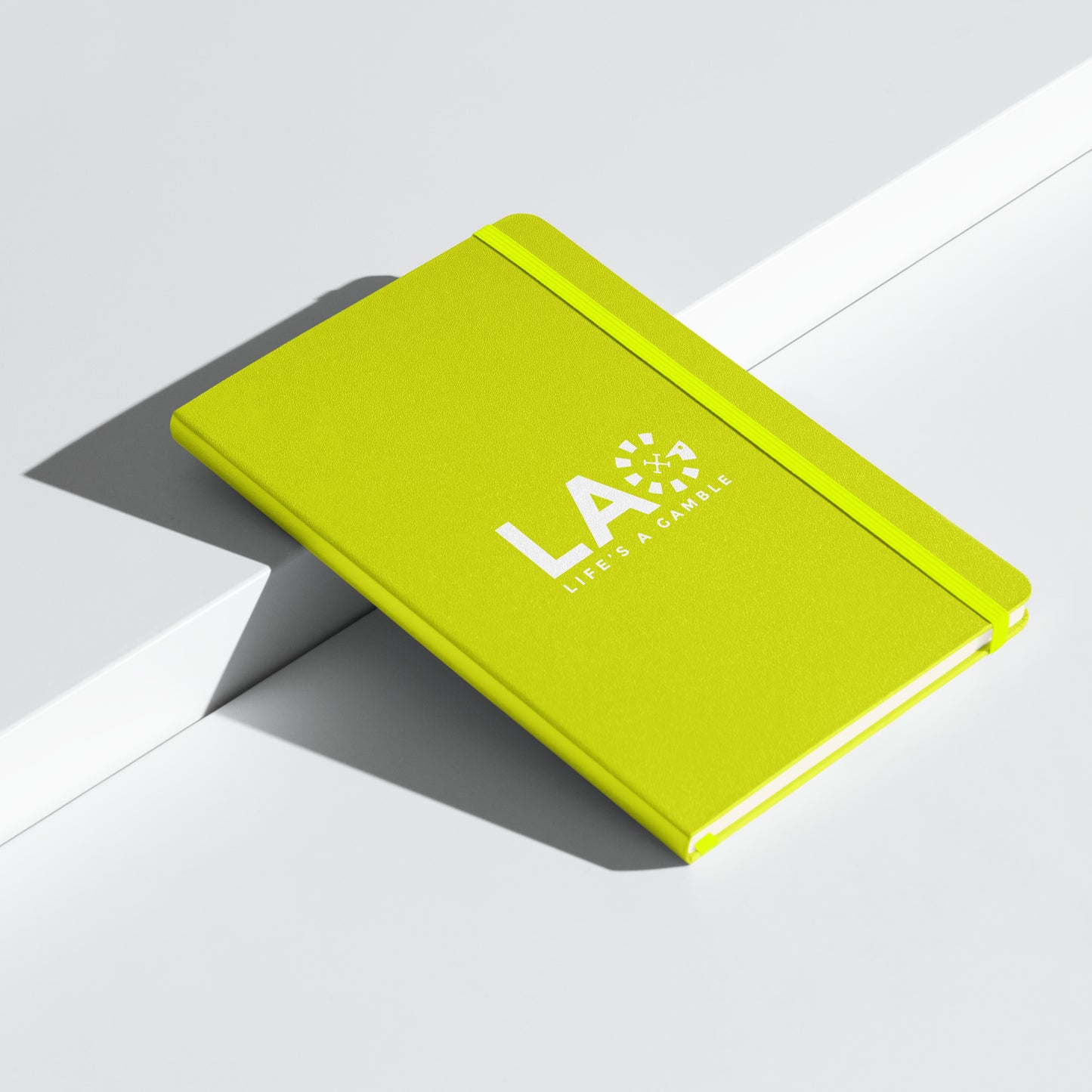 LAG Life’s A Gamble White Hardcover bound notebook