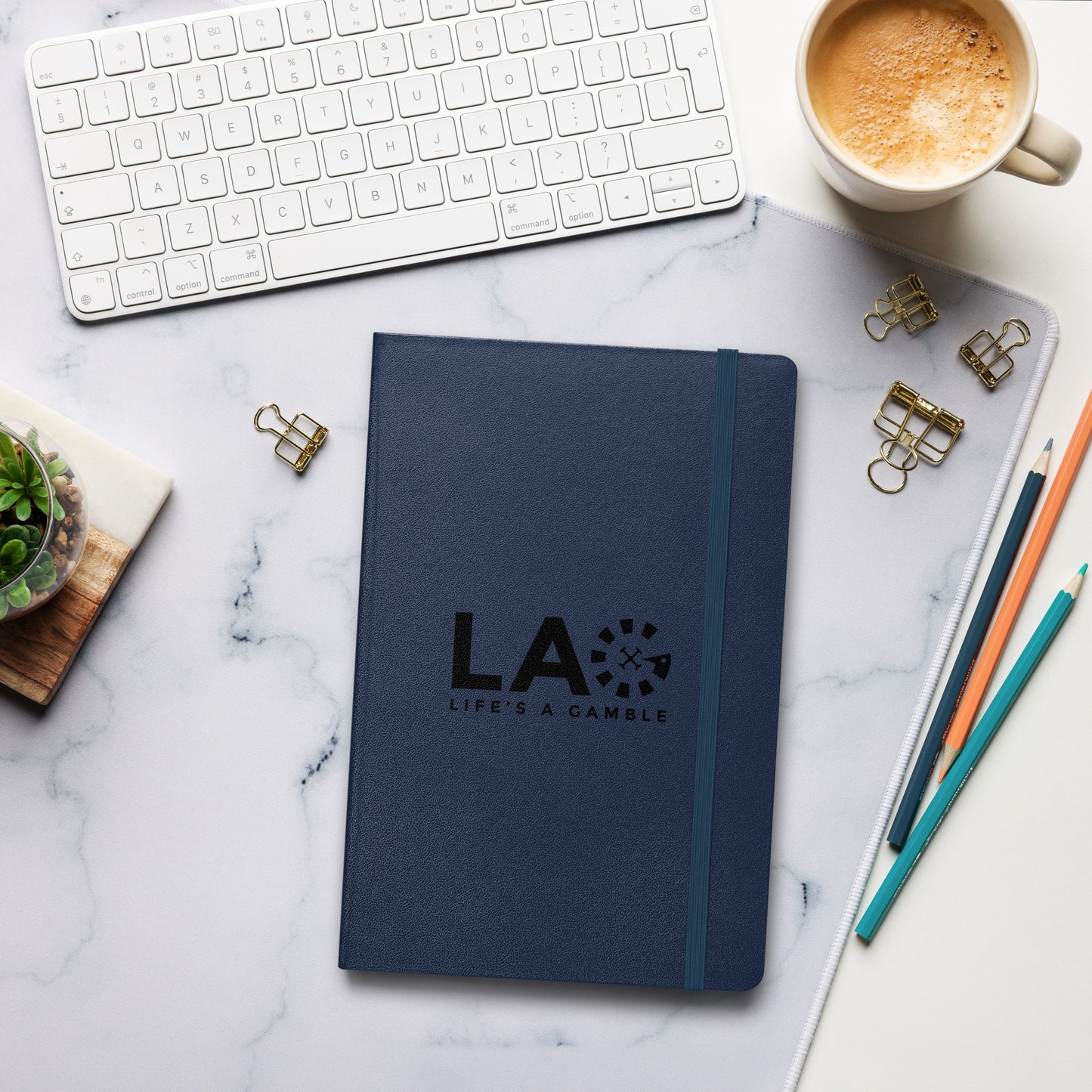 LAG Life’s A Gamble Black Hardcover bound notebook