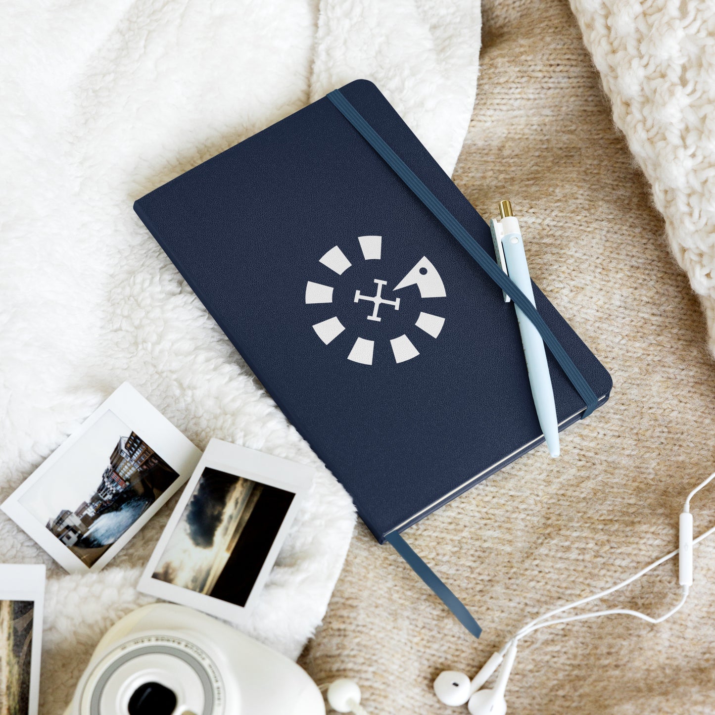 Big G White Hardcover bound notebook