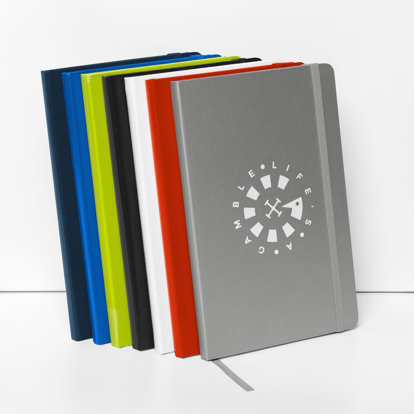 LAG Life’s A Gamble Circle White Hardcover bound notebook