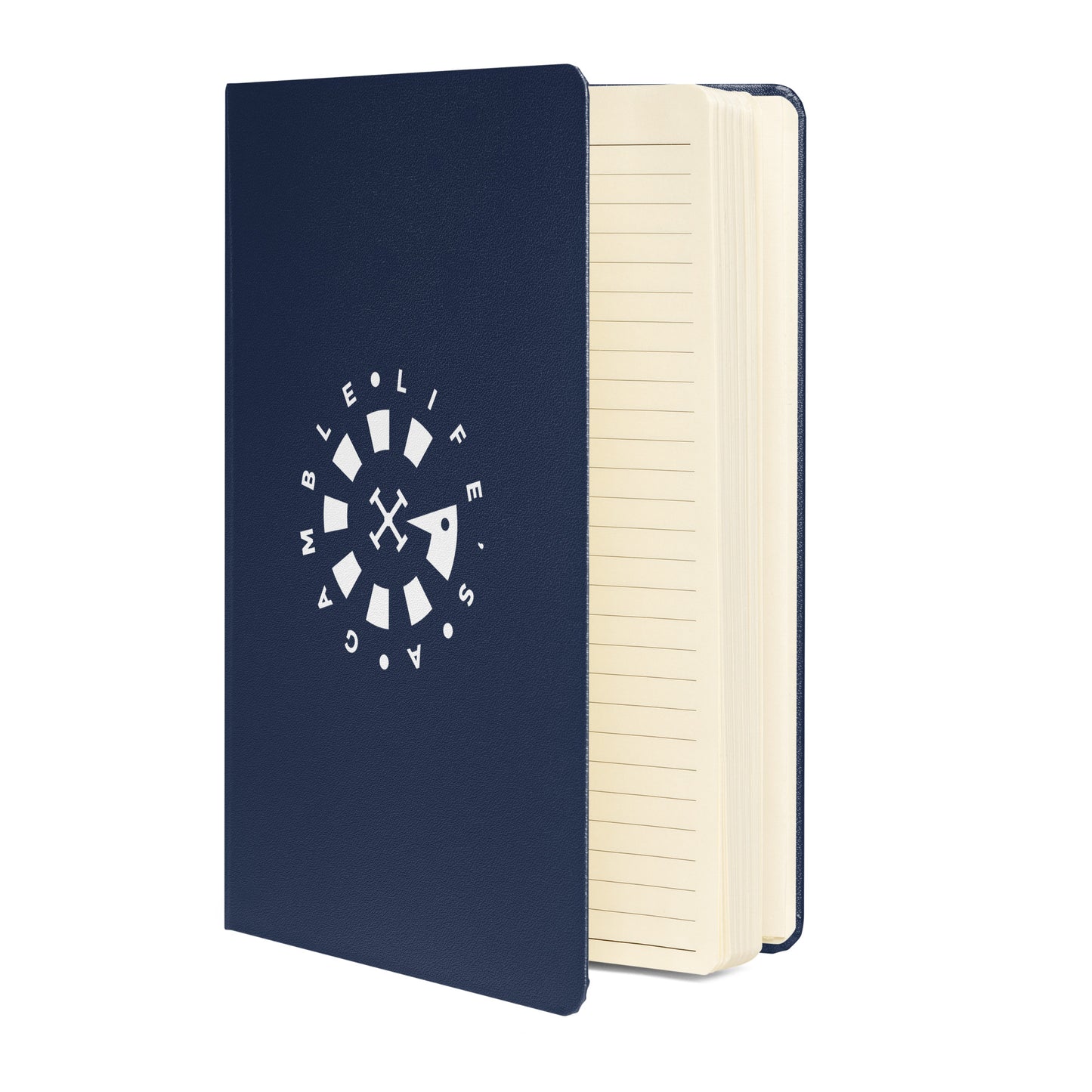 LAG Life’s A Gamble Circle White Hardcover bound notebook