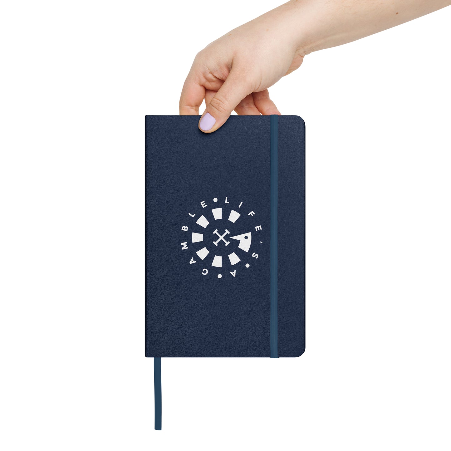 LAG Life’s A Gamble Circle White Hardcover bound notebook