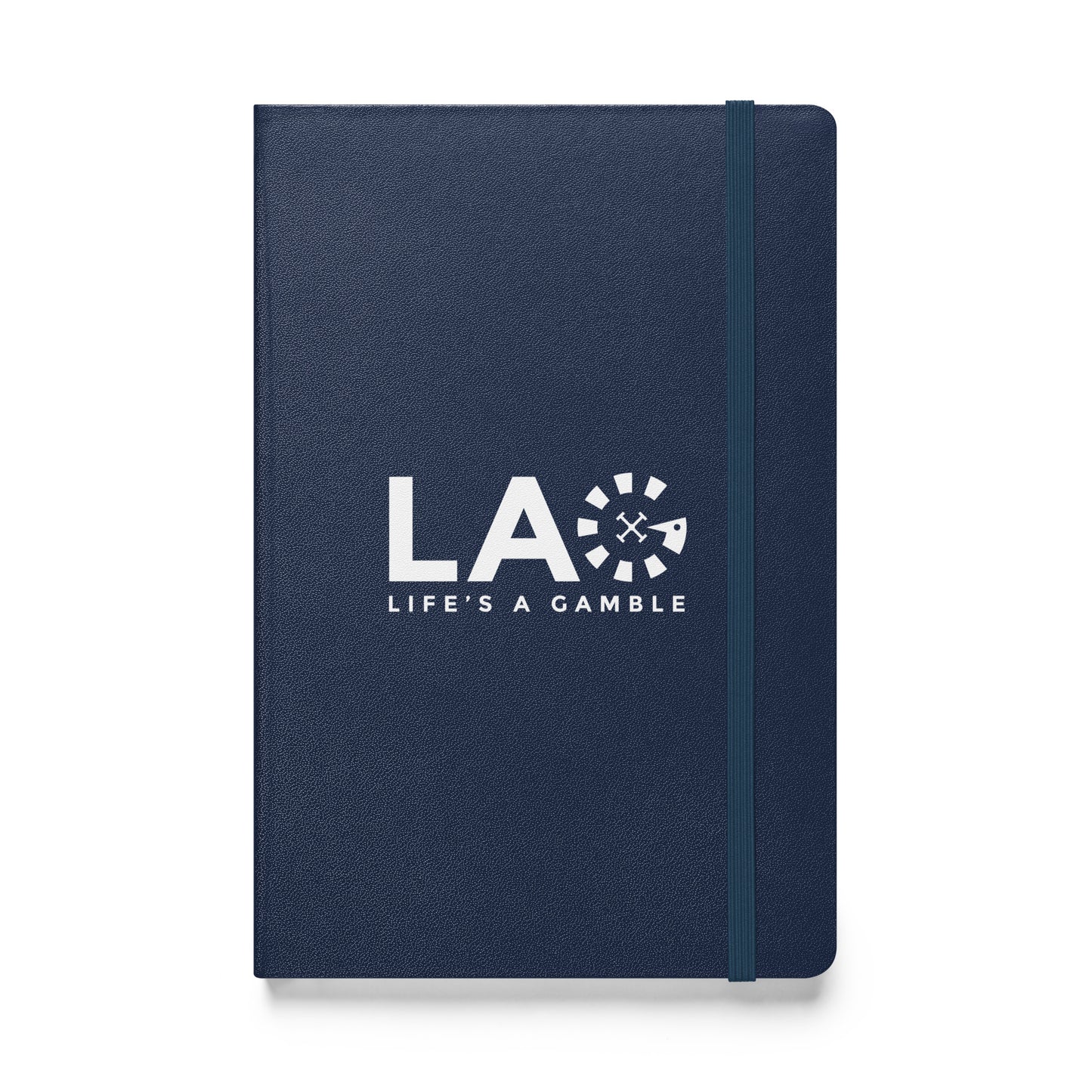 LAG Life’s A Gamble White Hardcover bound notebook