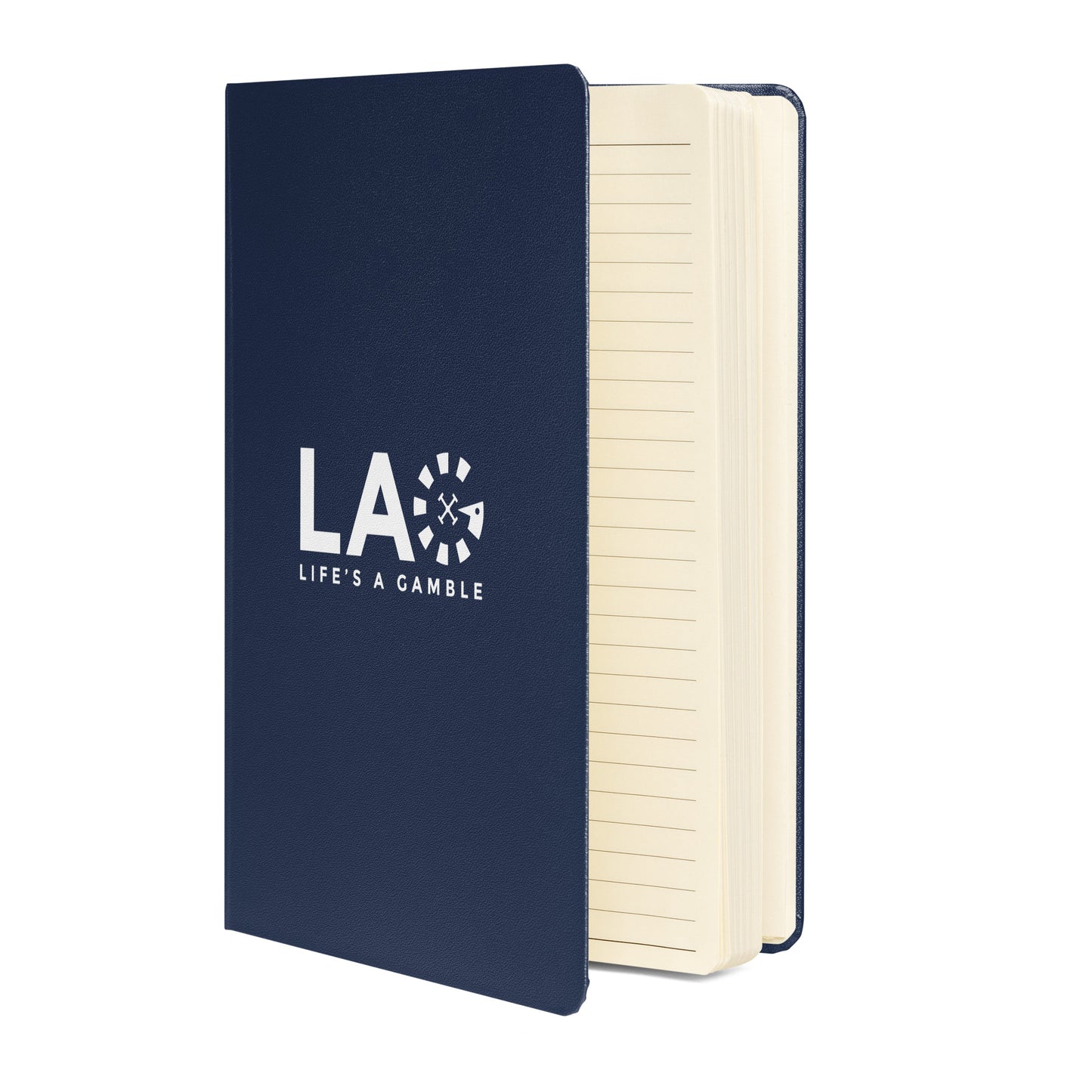 LAG Life’s A Gamble White Hardcover bound notebook