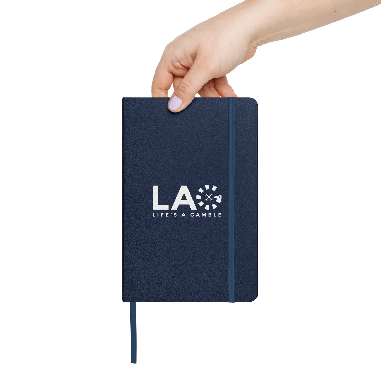 LAG Life’s A Gamble White Hardcover bound notebook