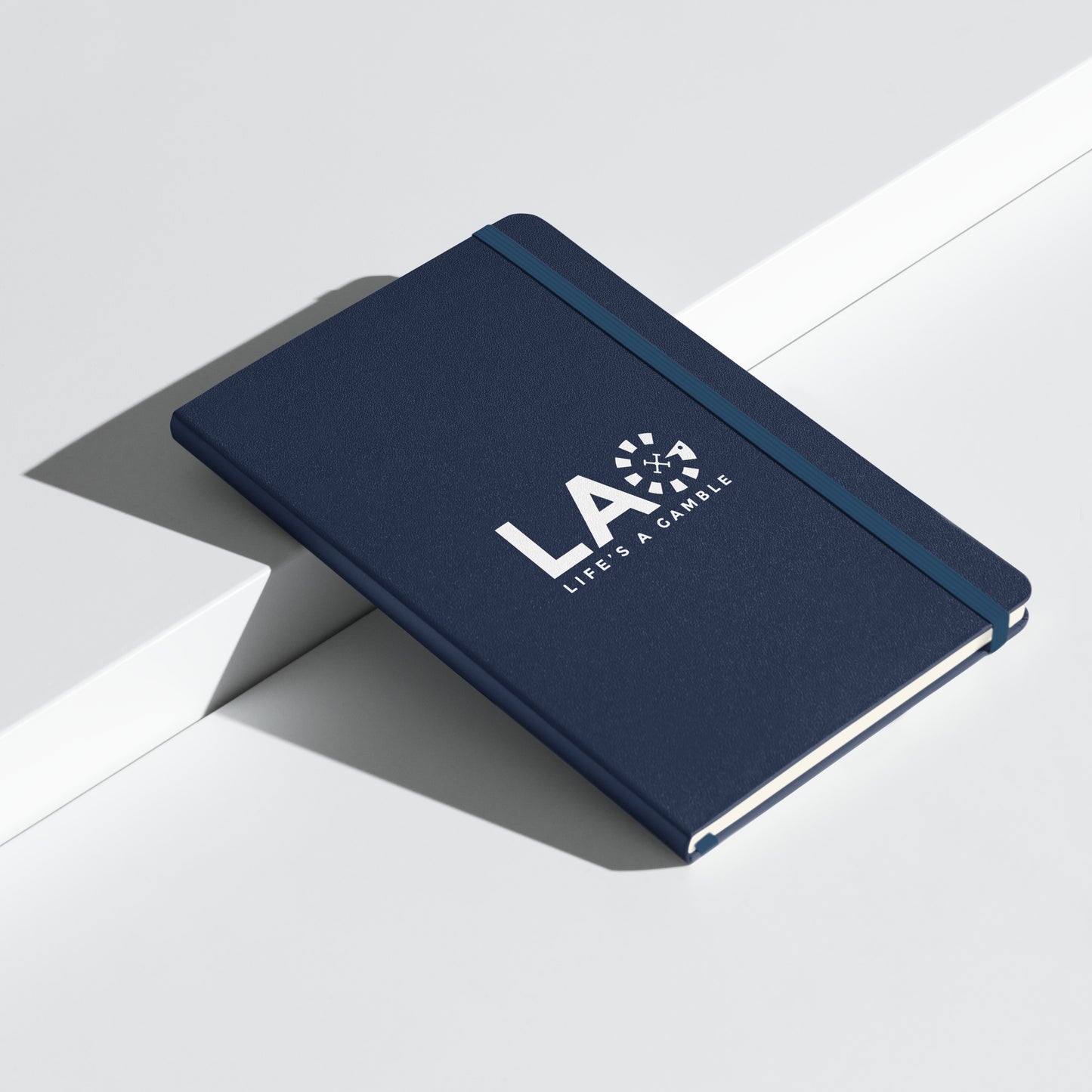 LAG Life’s A Gamble White Hardcover bound notebook
