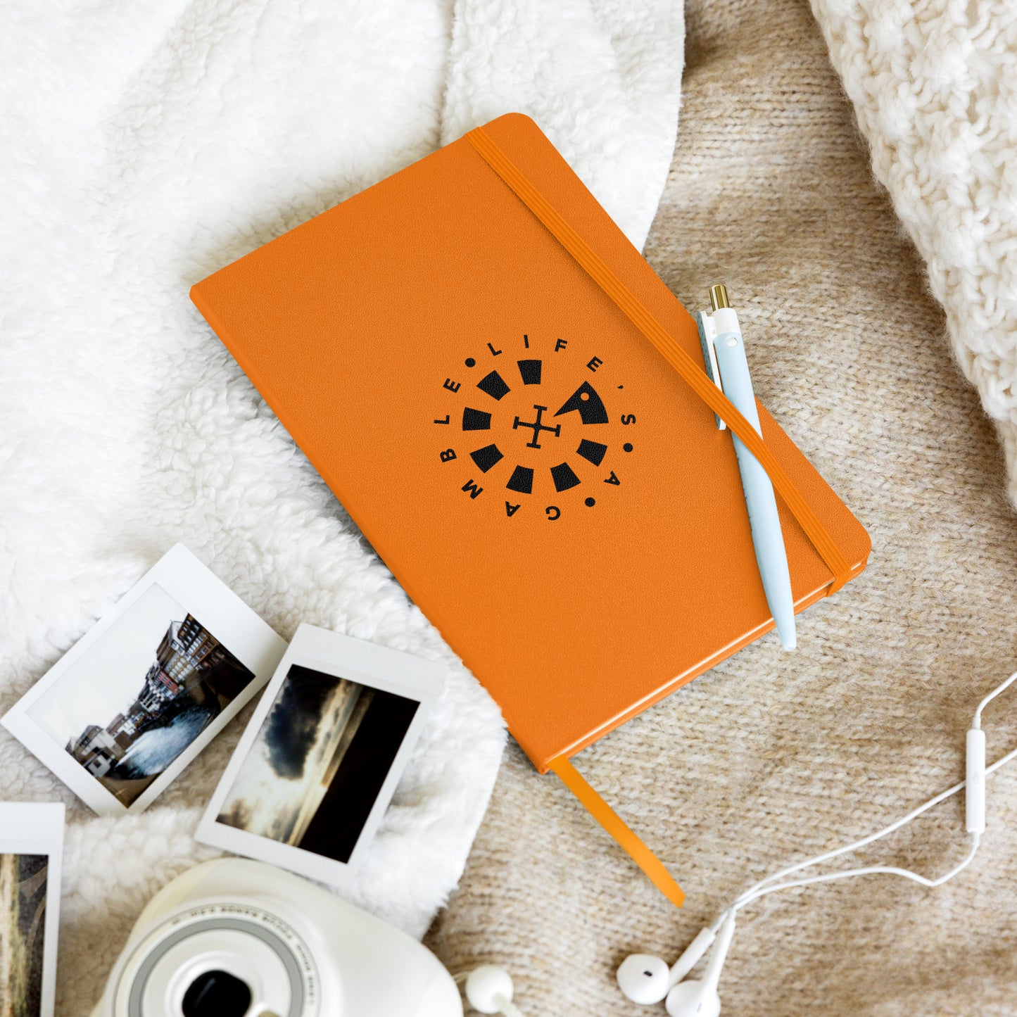 LAG Life’s A Gamble Circle Black Hardcover bound notebook