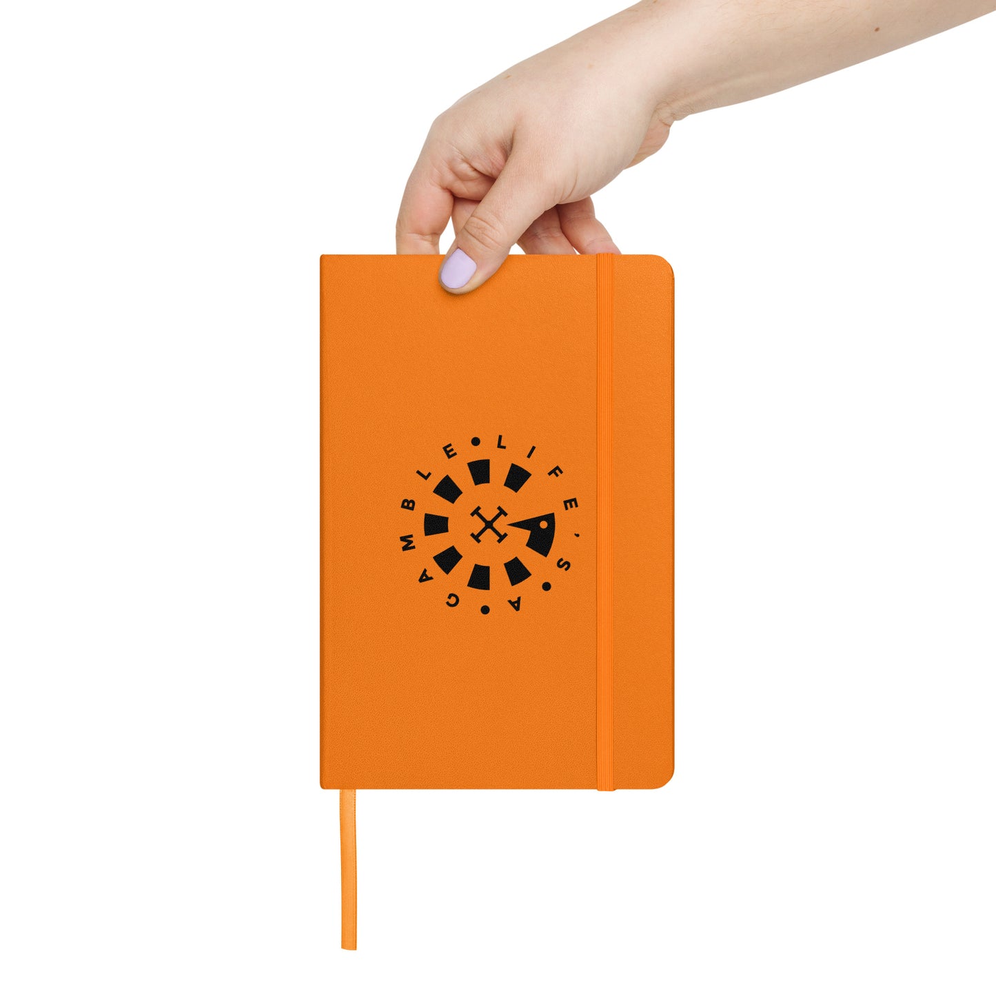 LAG Life’s A Gamble Circle Black Hardcover bound notebook