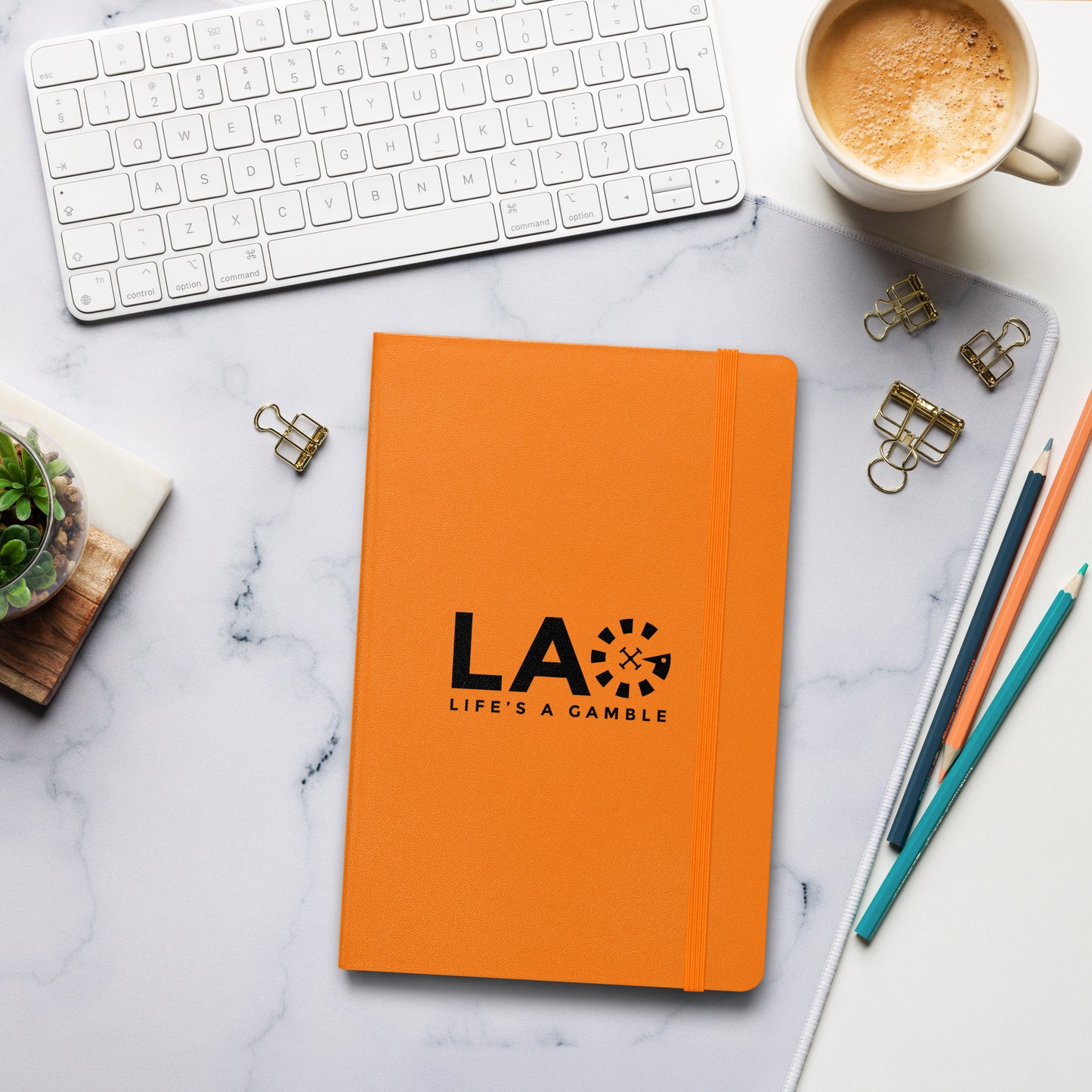LAG Life’s A Gamble Black Hardcover bound notebook