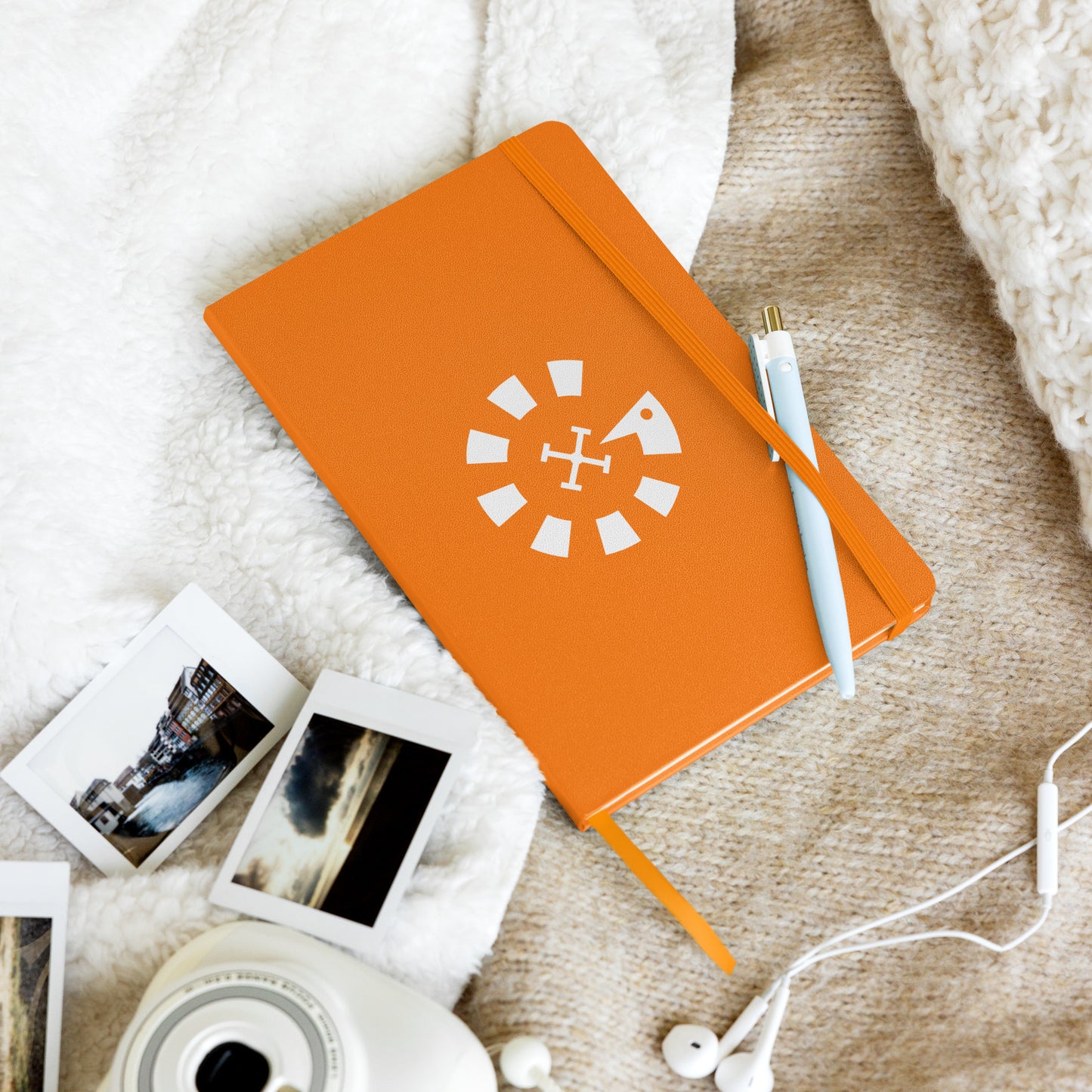 Big G White Hardcover bound notebook