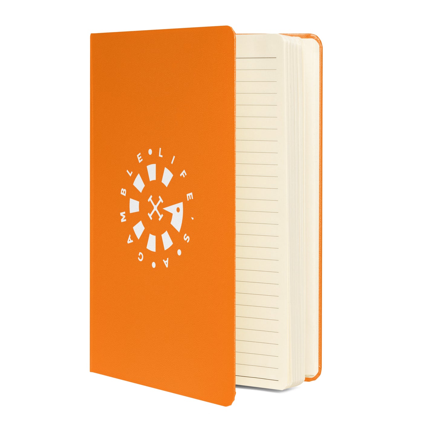 LAG Life’s A Gamble Circle White Hardcover bound notebook