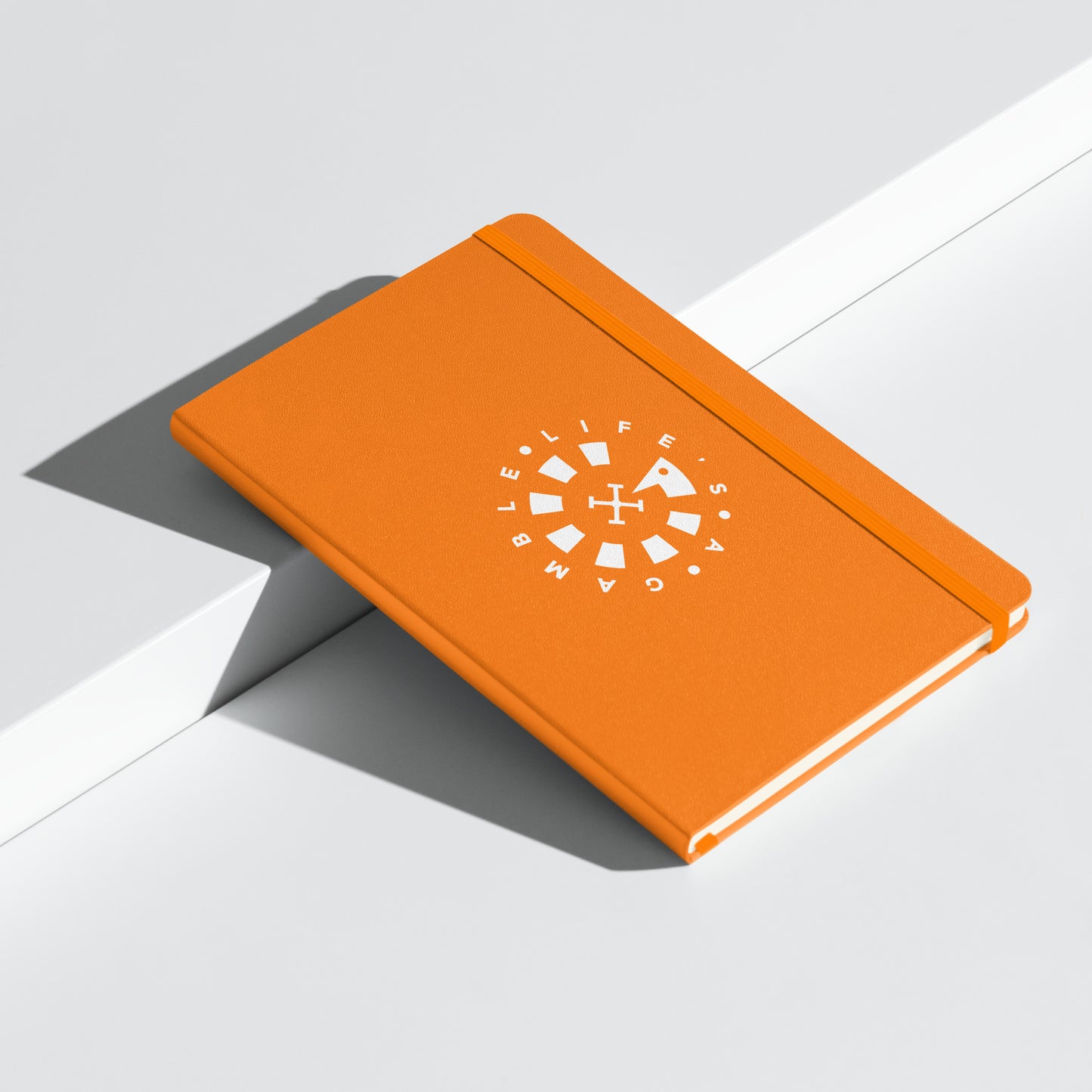 LAG Life’s A Gamble Circle White Hardcover bound notebook