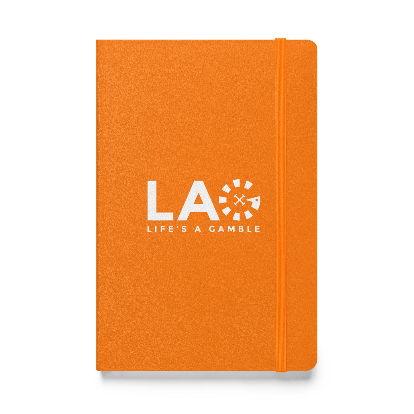 LAG Life’s A Gamble White Hardcover bound notebook