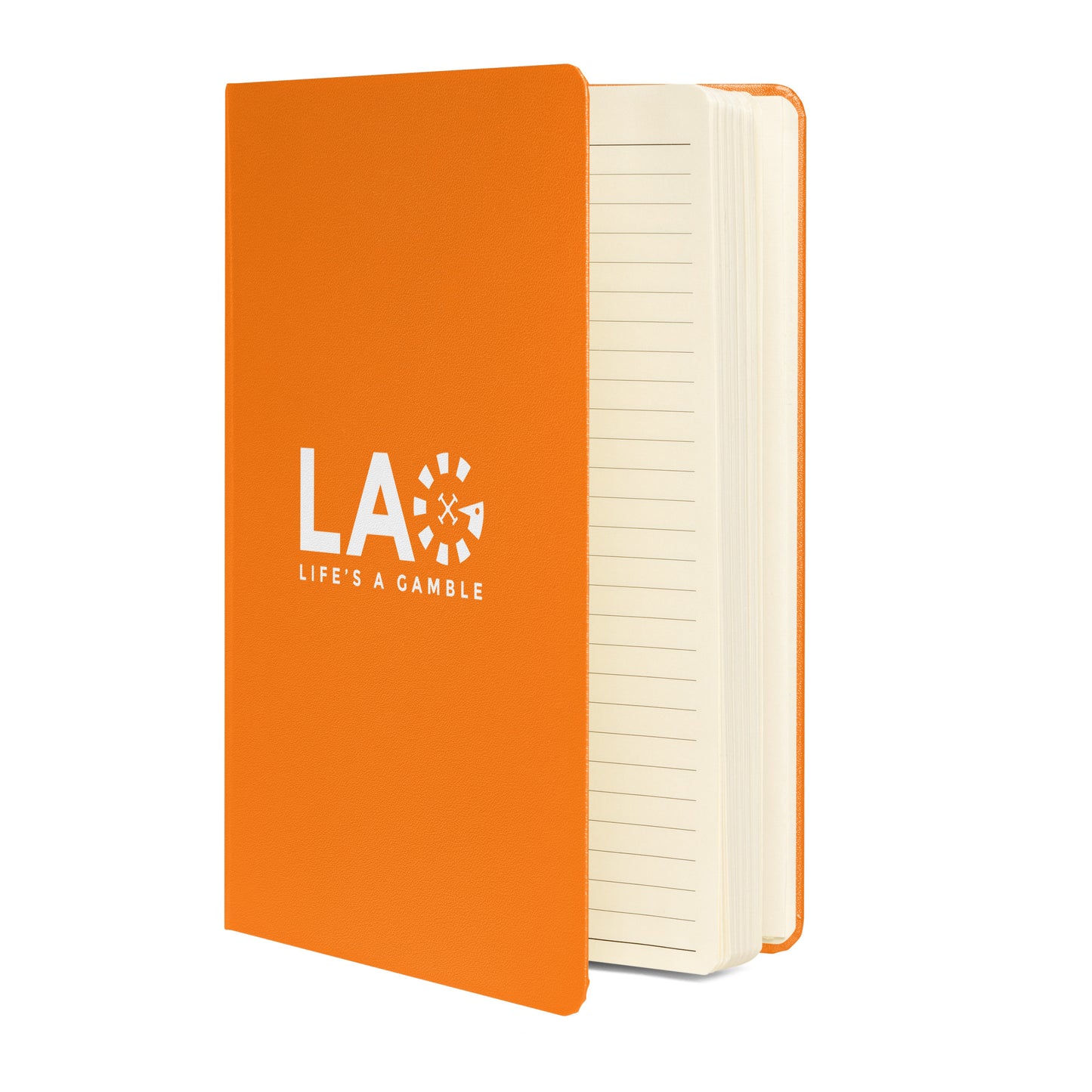 LAG Life’s A Gamble White Hardcover bound notebook