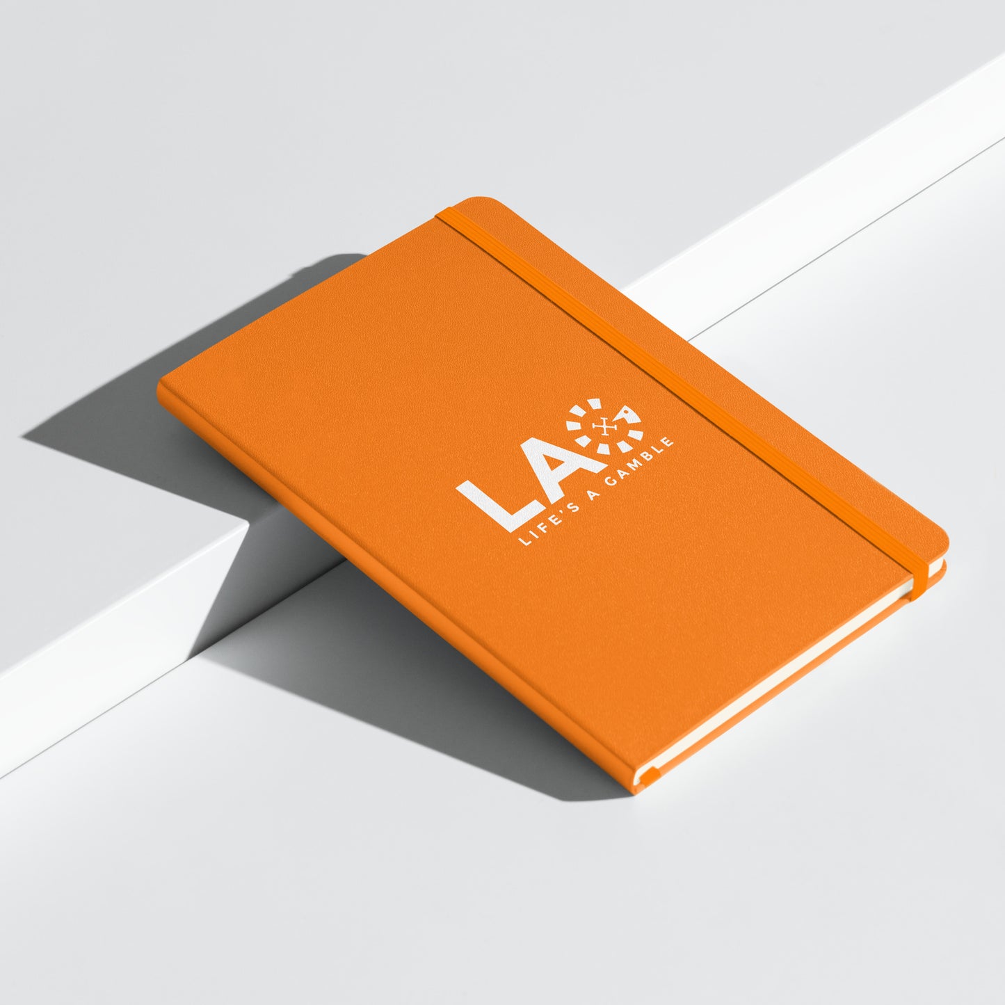 LAG Life’s A Gamble White Hardcover bound notebook