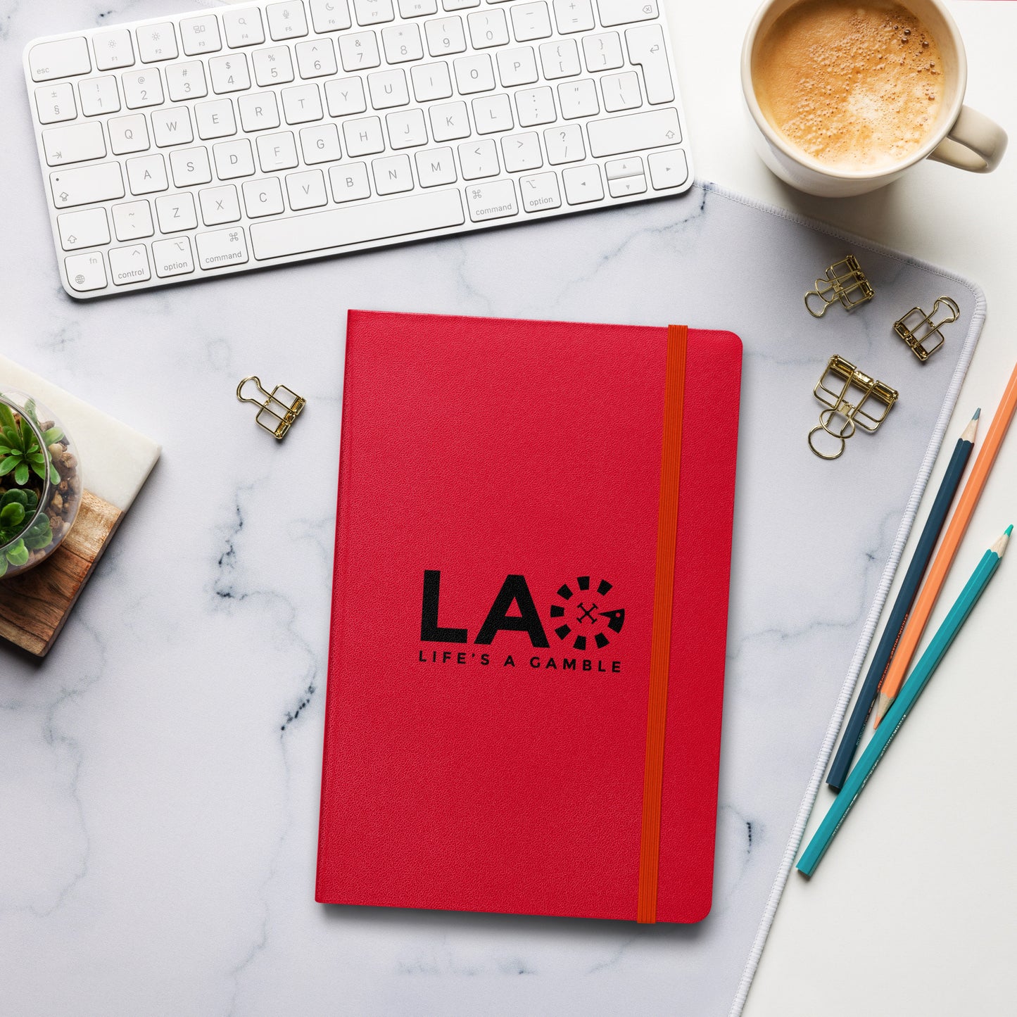 LAG Life’s A Gamble Black Hardcover bound notebook