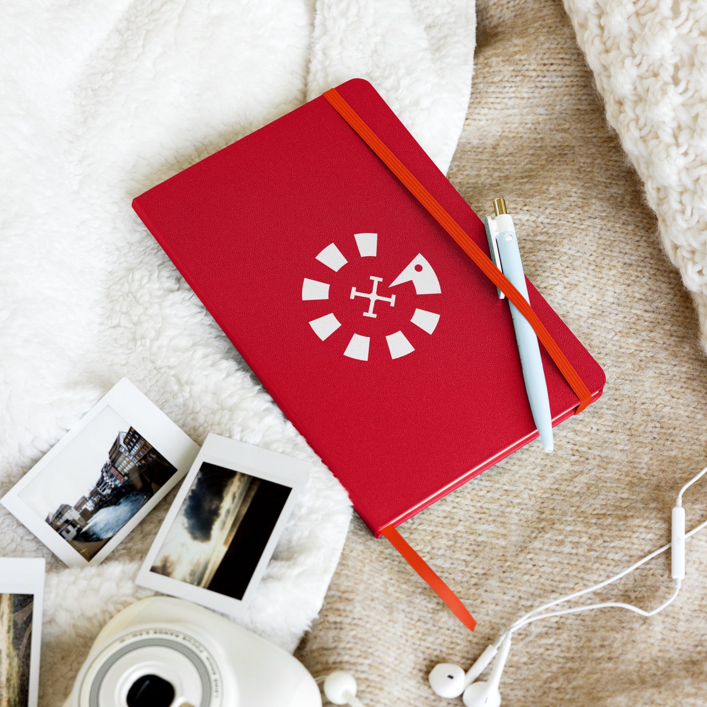 Big G White Hardcover bound notebook