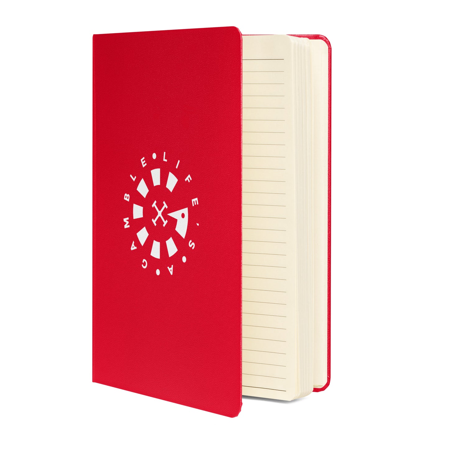 LAG Life’s A Gamble Circle White Hardcover bound notebook