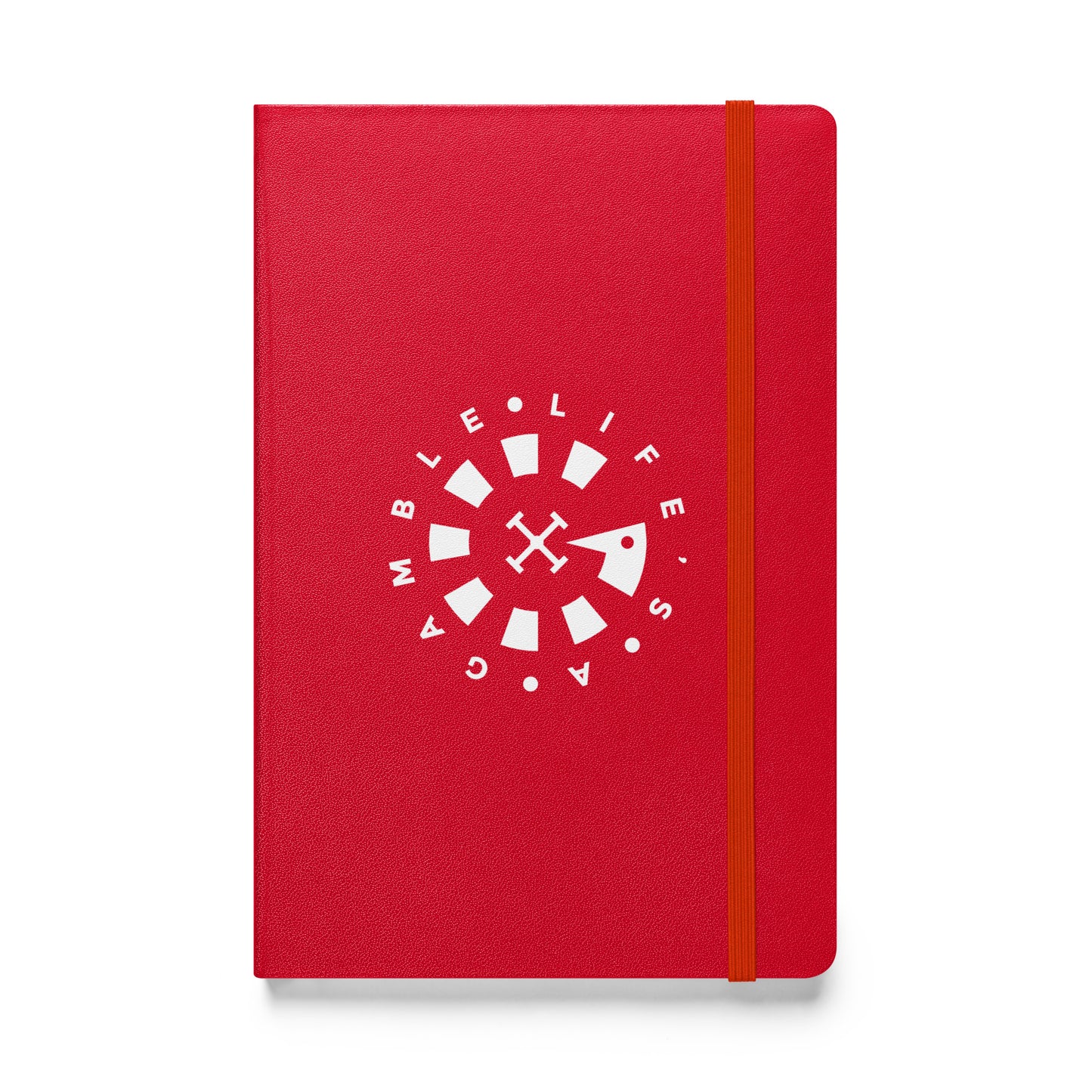 LAG Life’s A Gamble Circle White Hardcover bound notebook