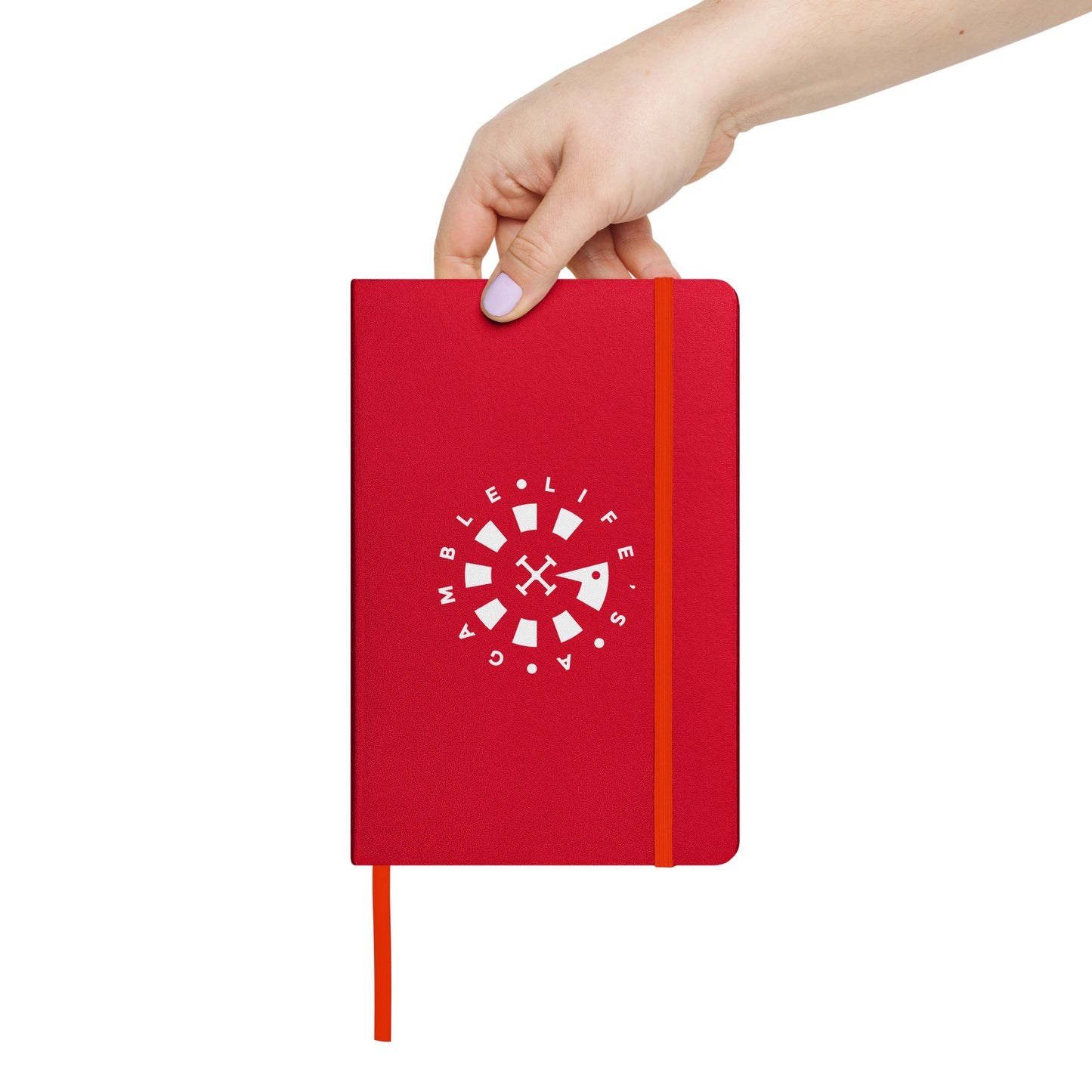 LAG Life’s A Gamble Circle White Hardcover bound notebook