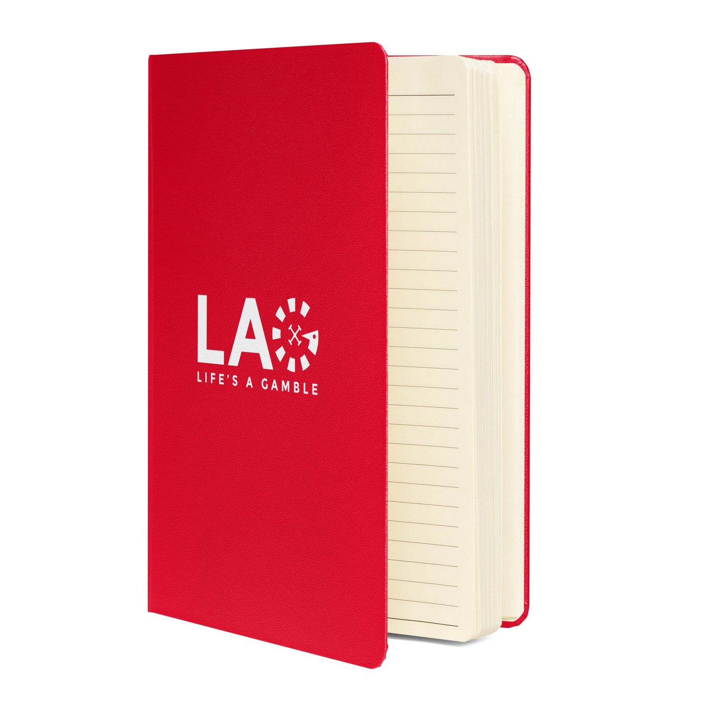 LAG Life’s A Gamble White Hardcover bound notebook