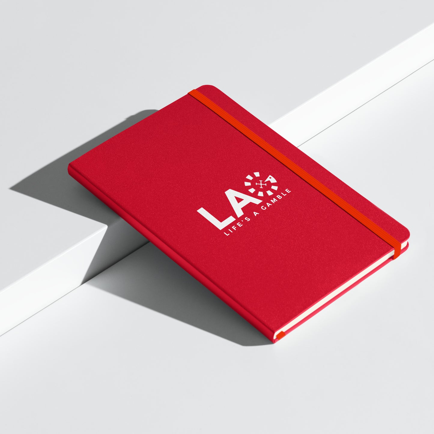 LAG Life’s A Gamble White Hardcover bound notebook