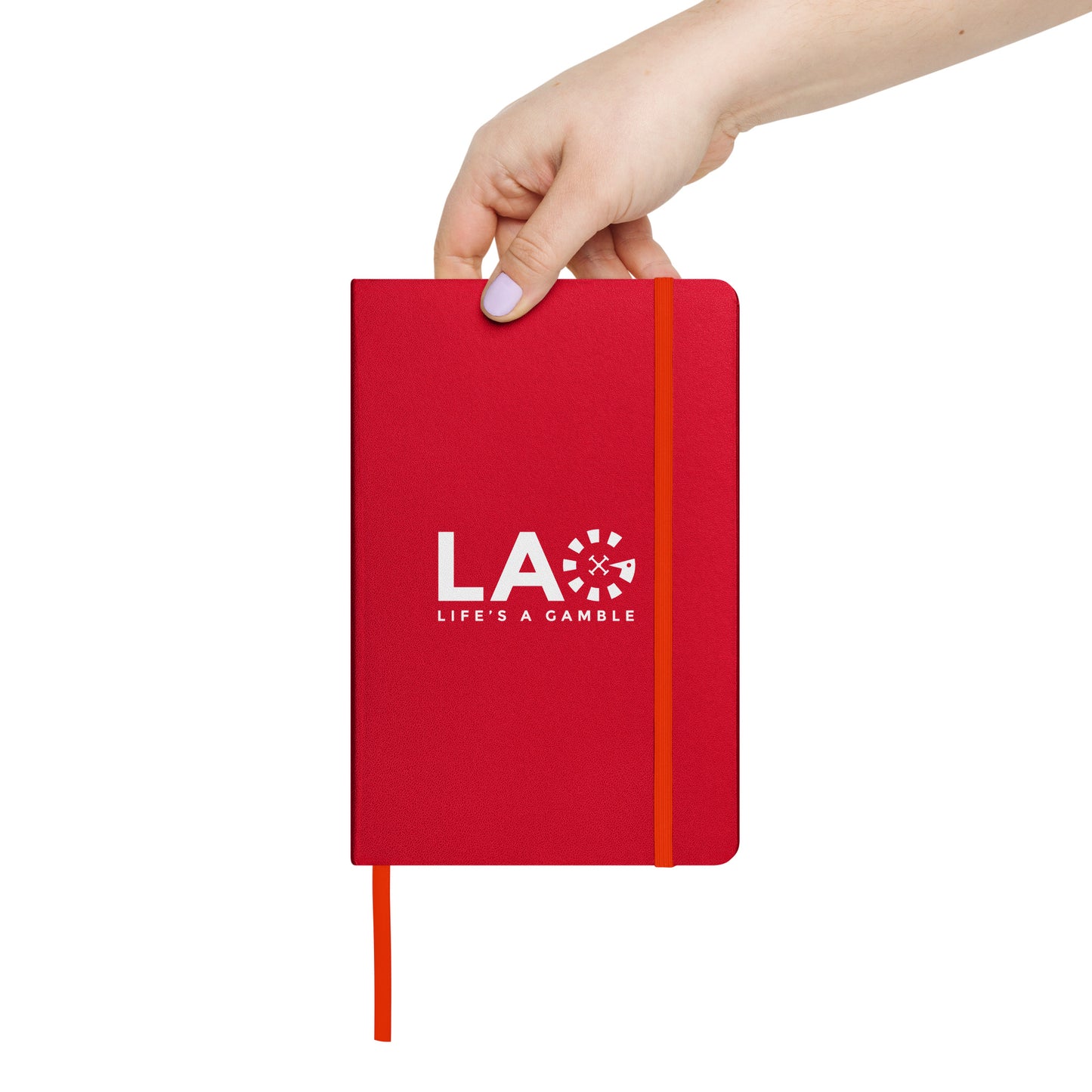 LAG Life’s A Gamble White Hardcover bound notebook