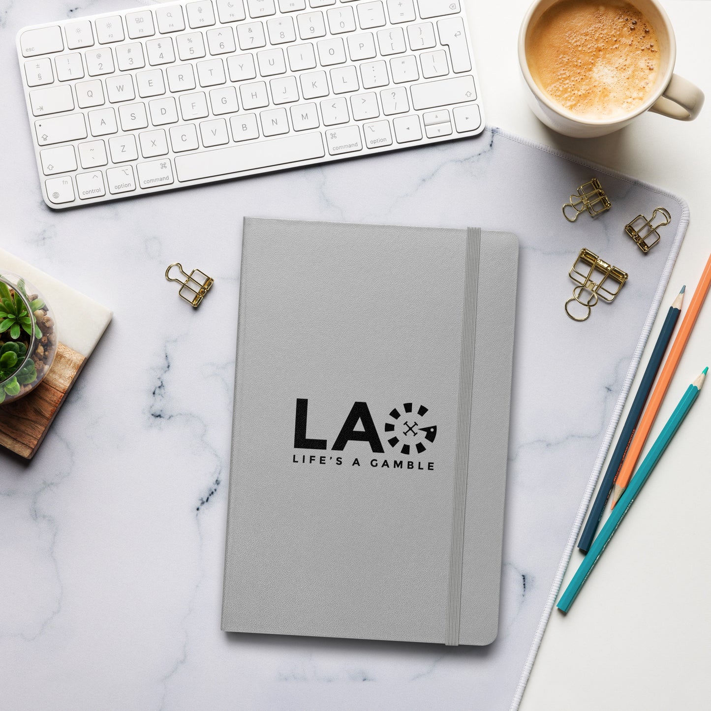 LAG Life’s A Gamble Black Hardcover bound notebook