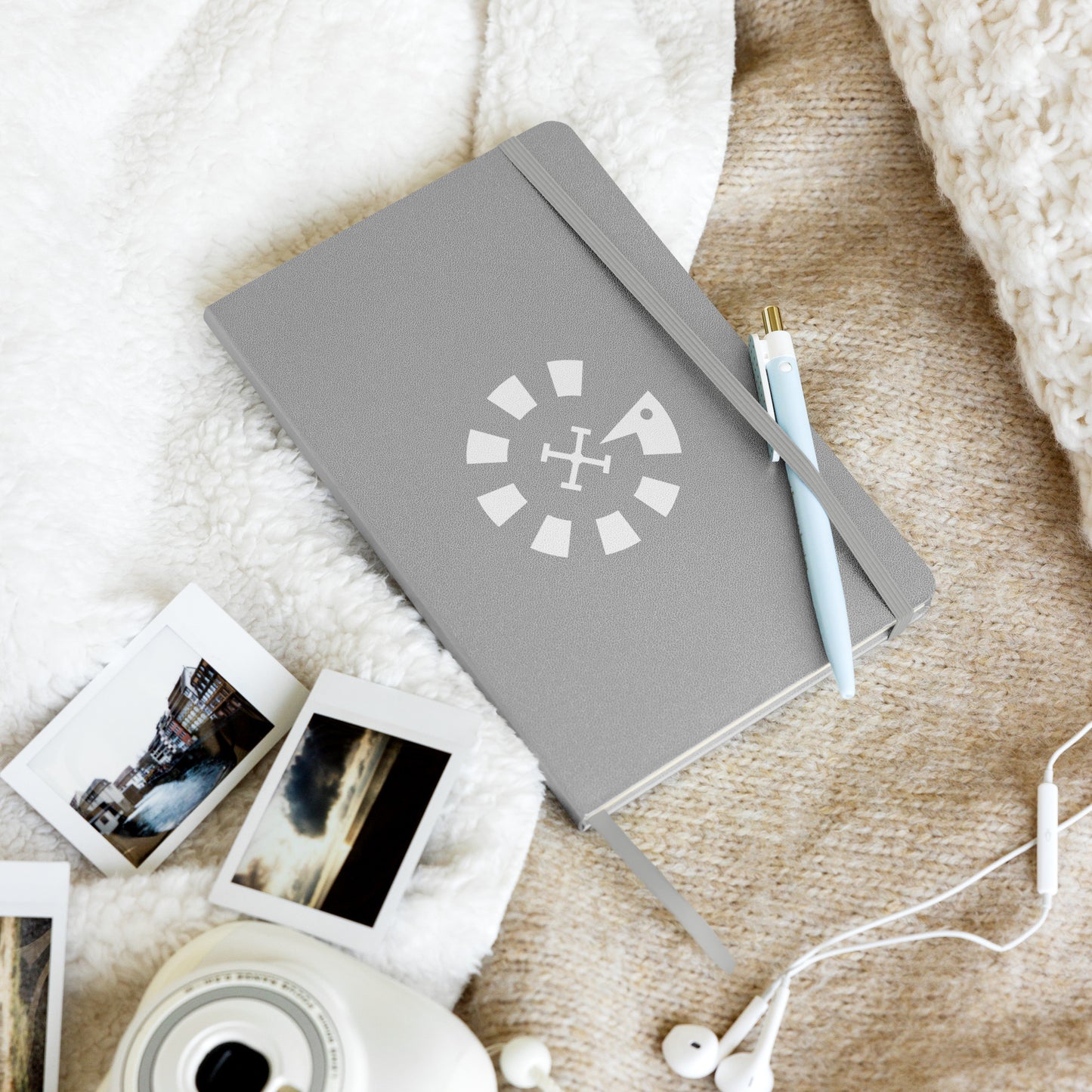 Big G White Hardcover bound notebook