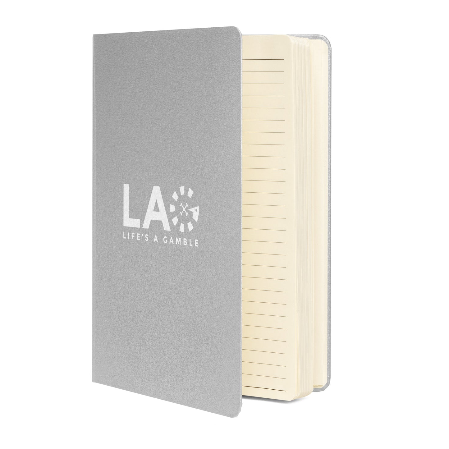 LAG Life’s A Gamble White Hardcover bound notebook