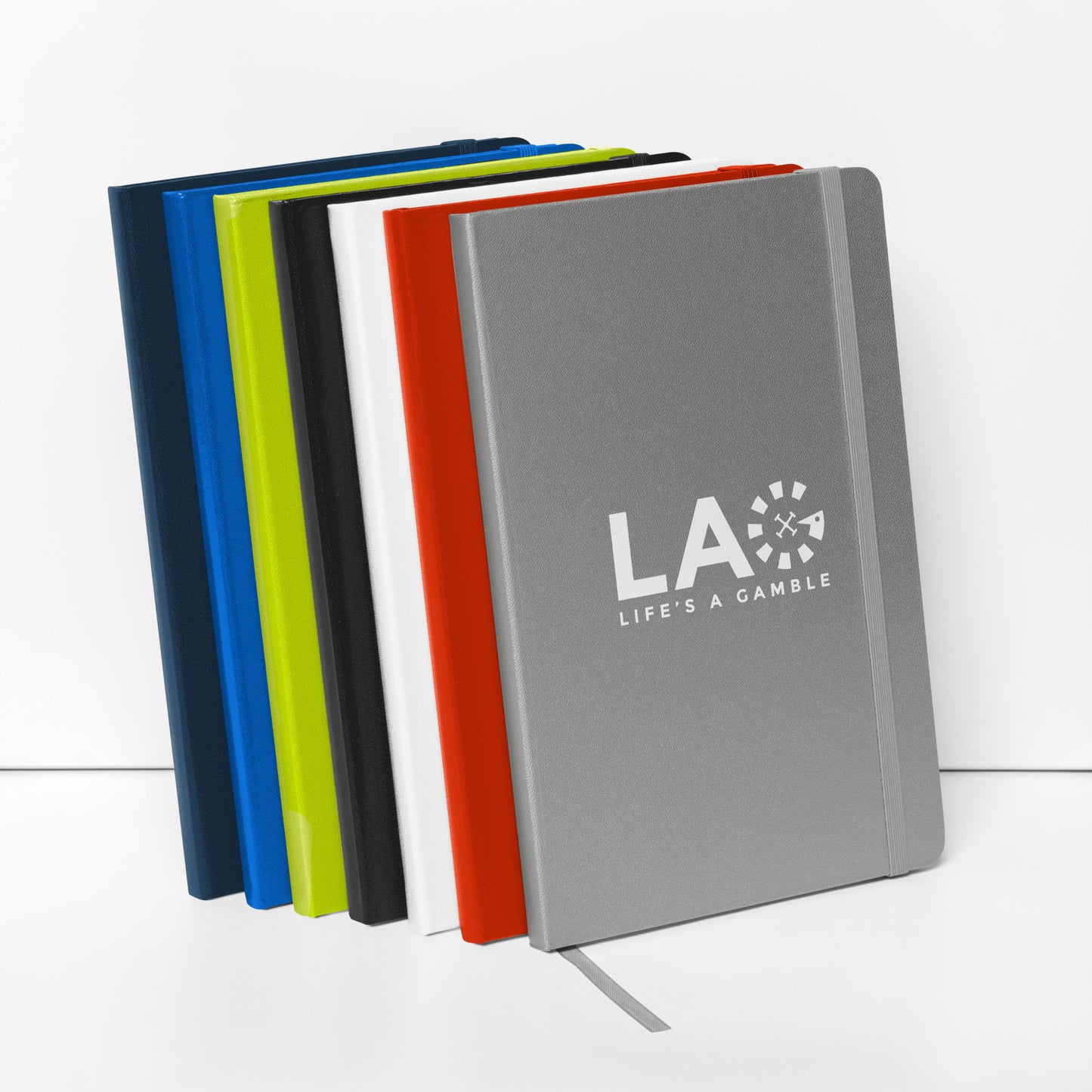 LAG Life’s A Gamble White Hardcover bound notebook
